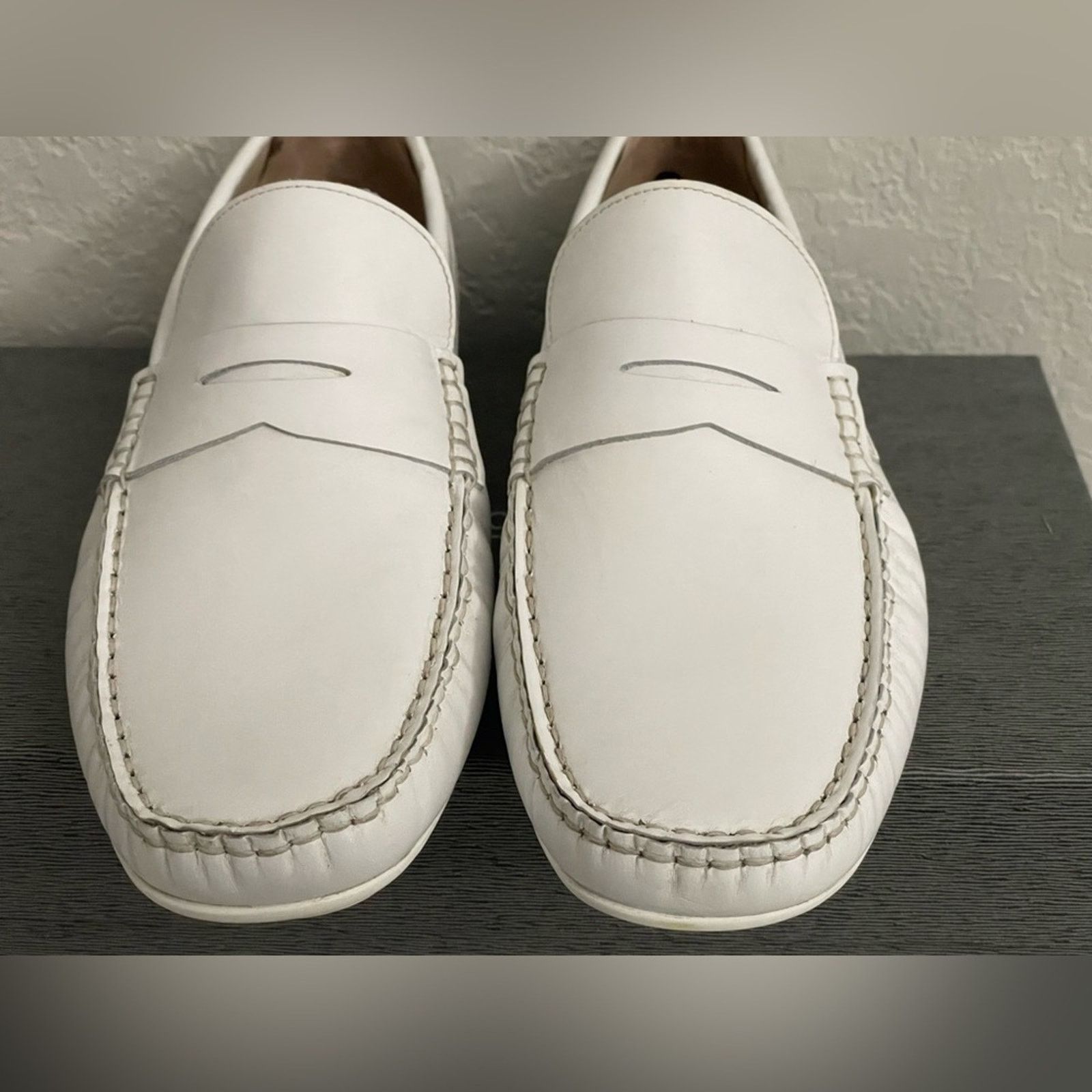 Bacco Bucci Bacco Bucci Capi Moccasin Loafer White - Men Size 8D Size US 8 / EU 41 - 8 Thumbnail