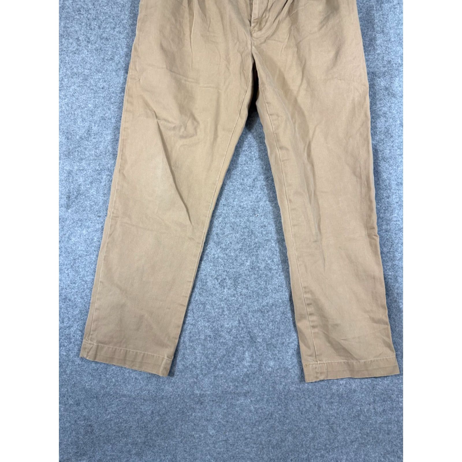 Polo Ralph Lauren Polo Ralph Lauren Ethan Chino Pants Mens 35x32 Khaki Tan Pleated Slash Pockets Size US S / EU 44-46 / 1 - 4 Thumbnail