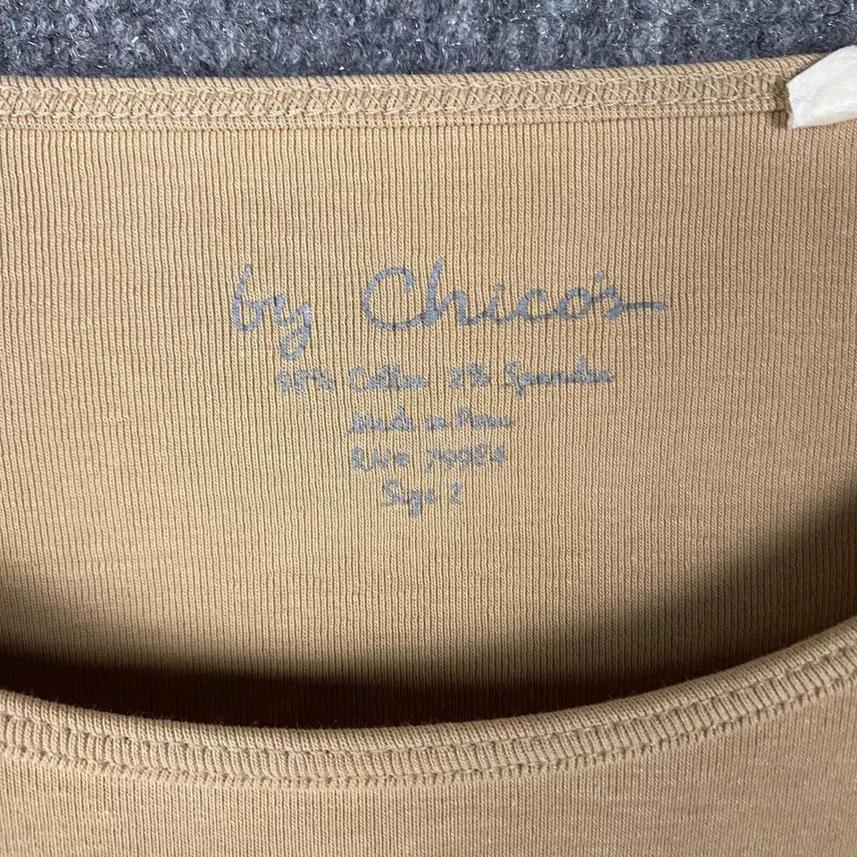 Chicos Chico's Top Women's Size 2 Long Sleeve Cotton Adults Casual Size XS / US 0-2 / IT 36-38 - 2 Thumbnail