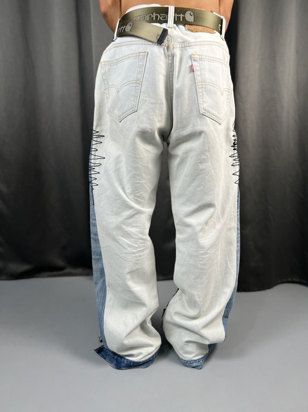 Better With Age 1of1 crazy reworked patch embroidered denim Size US 34 / EU 50 - 2 Thumbnail