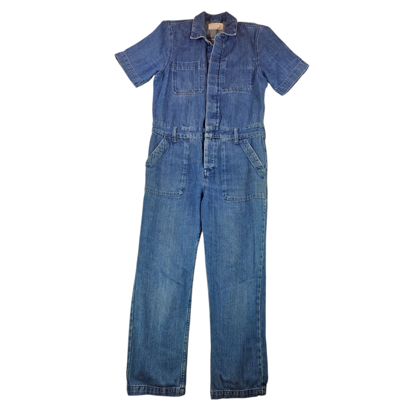Everlane Everlane | The Short Sleeve Denim Coverall | Size 6 Size 28" / US 6 / IT 42 - 4 Thumbnail