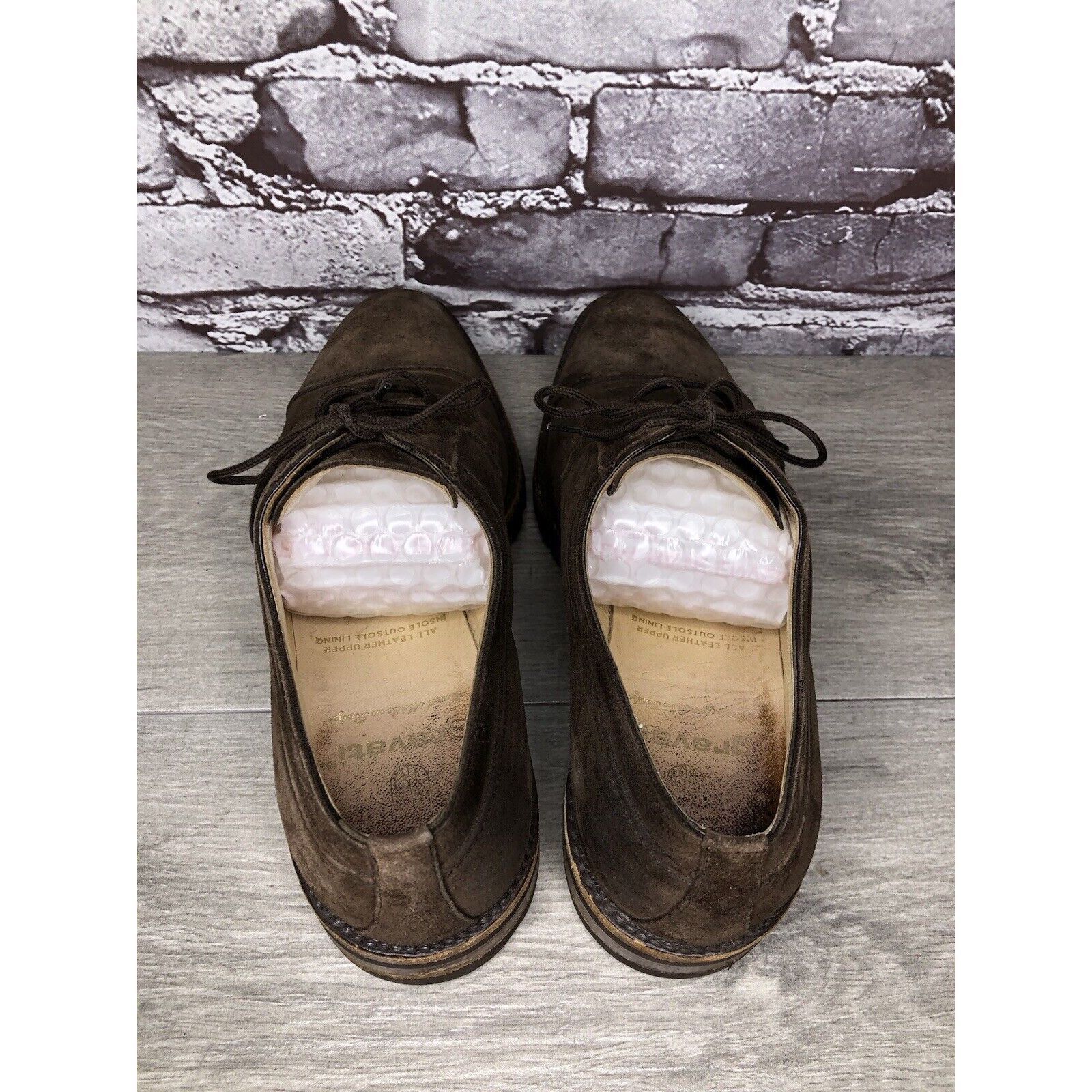 Gravati Gravati Vibram Brown Suede Leather Cap Toe Oxfords Shoes Men Size US 8.5 / EU 41-42 - 5 Thumbnail