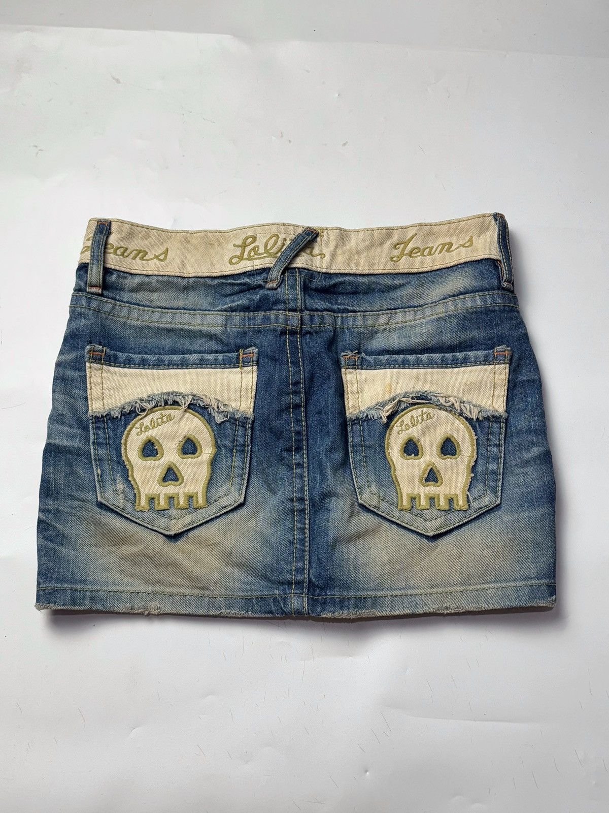 Hysteric Glamour Lolita Jeans Yoshitomo Nara Skulls Mini Skirts Size 31" - 1 Thumbnail