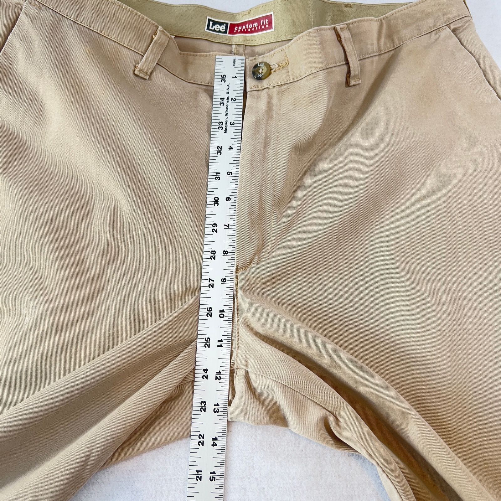 Lee Lee Custom Fit Collection Chinos Men's W38 X L30 Khaki Size US 38 / EU 54 - 7 Thumbnail
