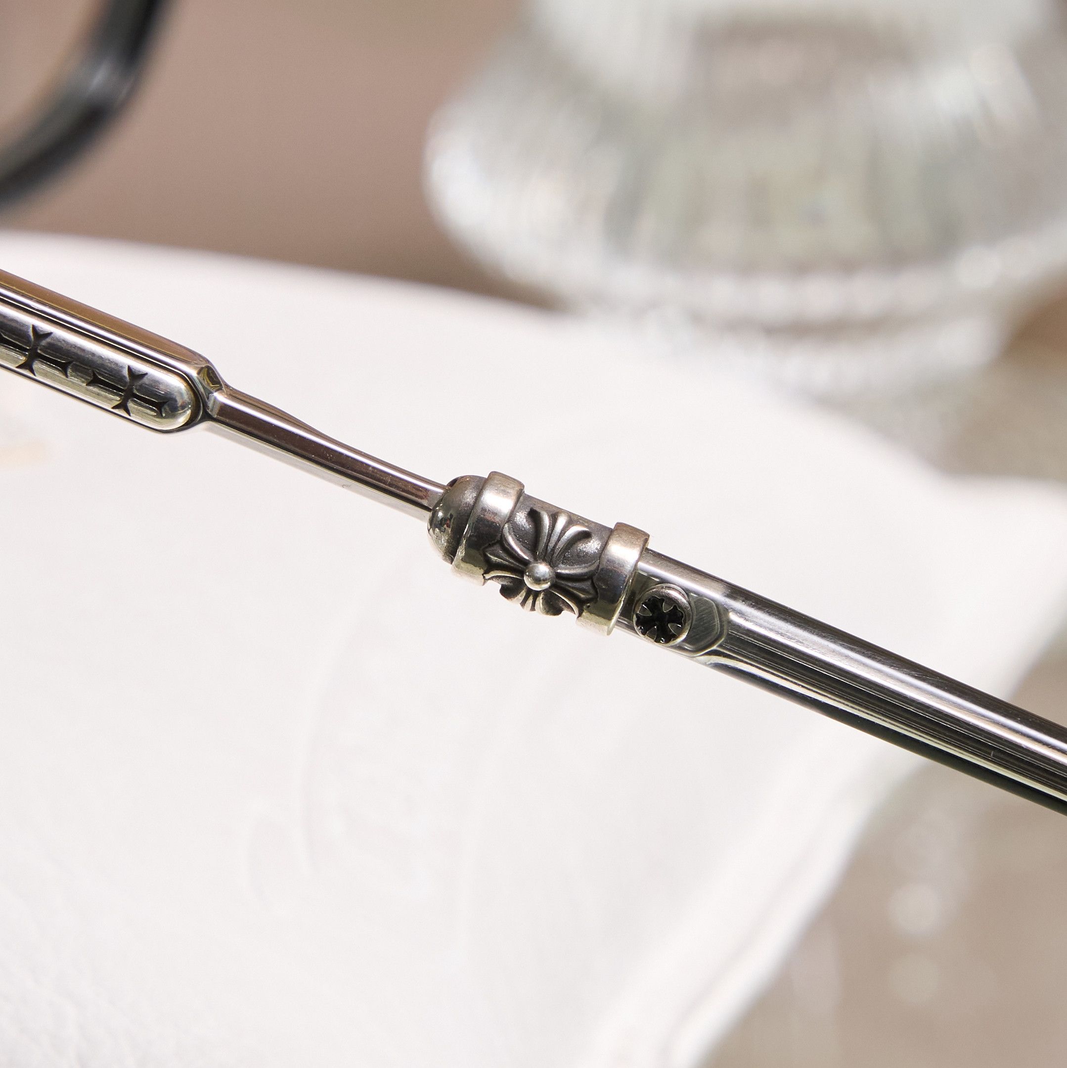 Chrome Hearts CHROME HEARTS TRESTICLES Black-Plastic/Shiny Silver Size ONE SIZE - 3 Thumbnail