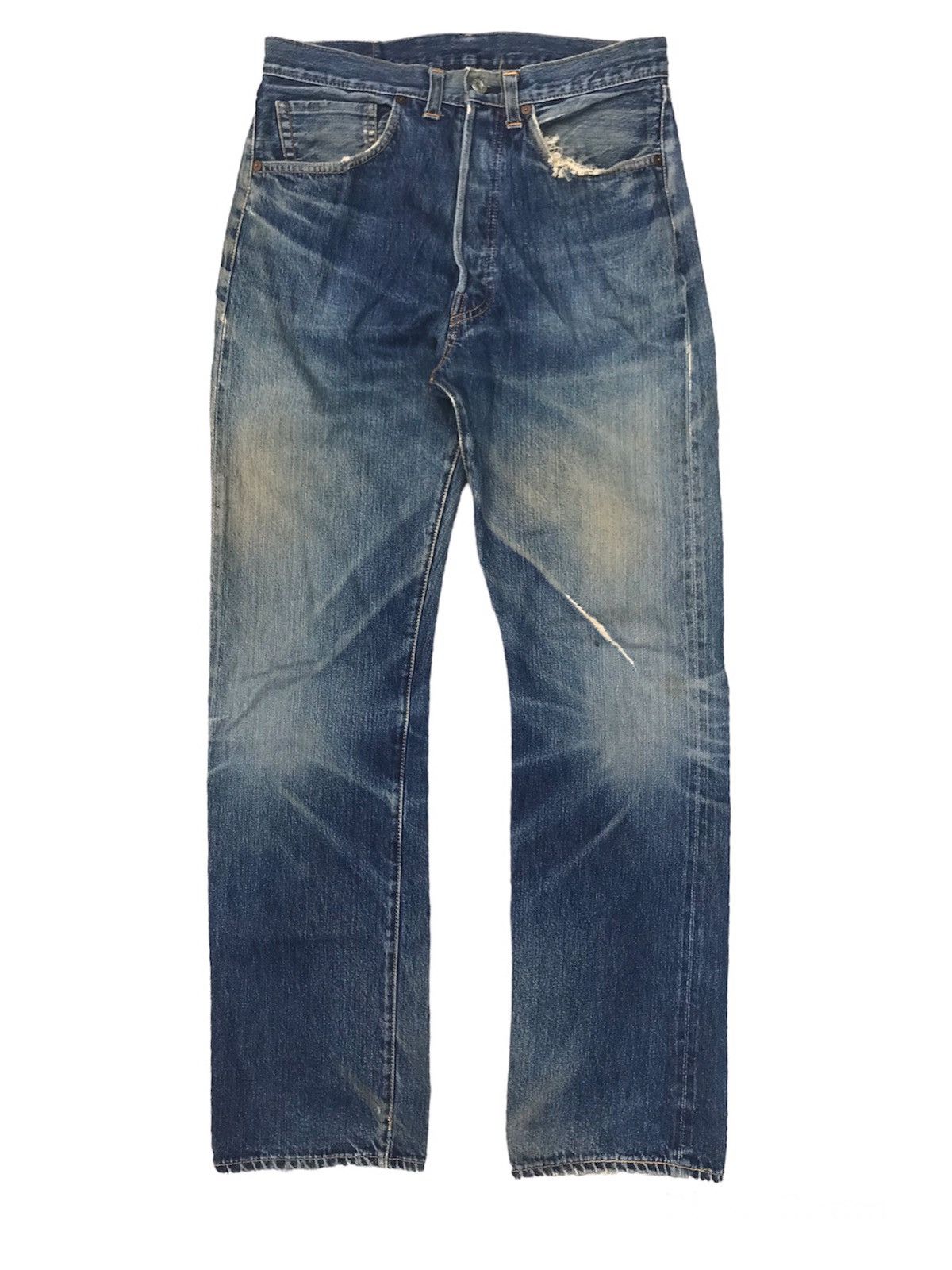 Levi's Vintage Clothing 501XX Big E LVC Laurel Leaf Donut Button Denim Size US 30 / EU 46 - 1 Thumbnail
