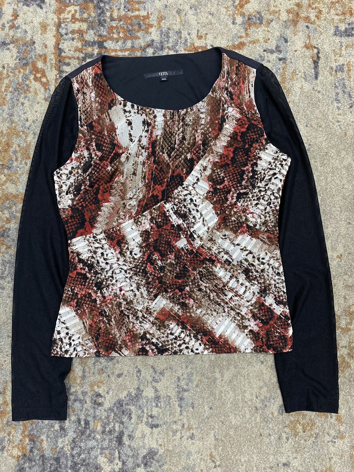 Japanese Brand × Jean Paul Gaultier jean paul gaultier style meshtop snake skin YETTS Size S / US 4 / IT 40 - 4 Thumbnail