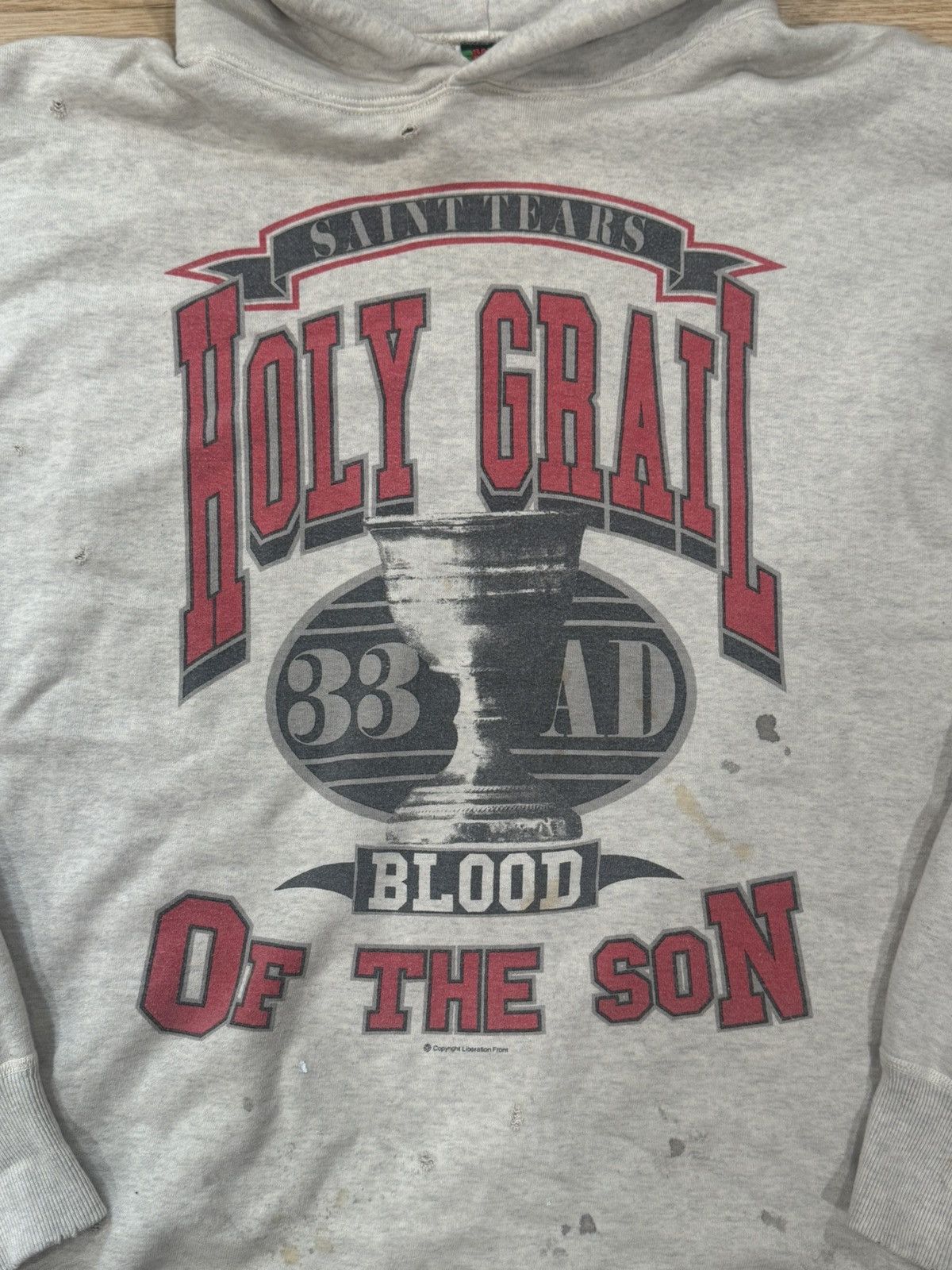 DENIM TEARS × Saint Michael DENIM TEARS / SAINT MICHAEL / HOLY GRAIL HOODIE SAINT TEARS Size US XL / EU 56 / 4 - 2 Thumbnail