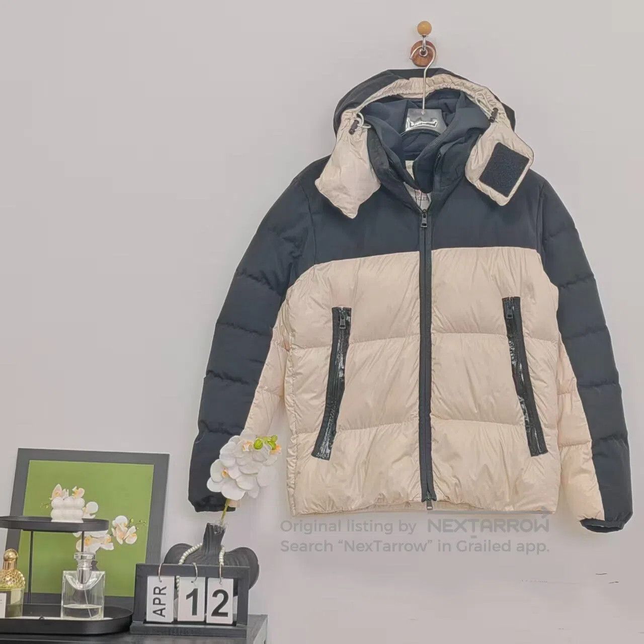 Moncler Moncler Black and White Patchwork Logo Down Jacket| Size US L / EU 52-54 / 3 - 1 Thumbnail