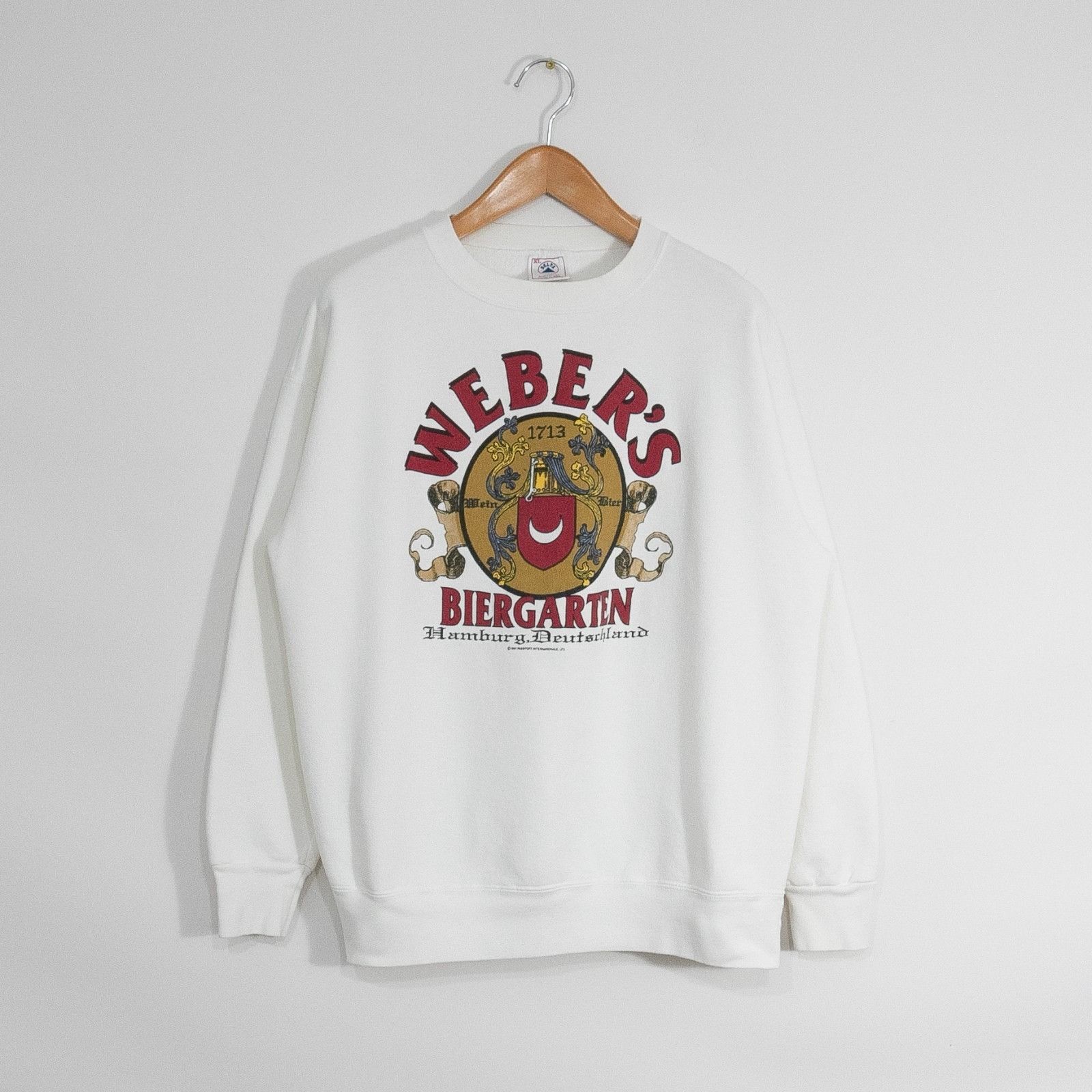Vintage Vintage 90s Webers Biergarten Sweatshirt Mens XL - Hamburg Size US XL / EU 56 / 4 - 1 Thumbnail