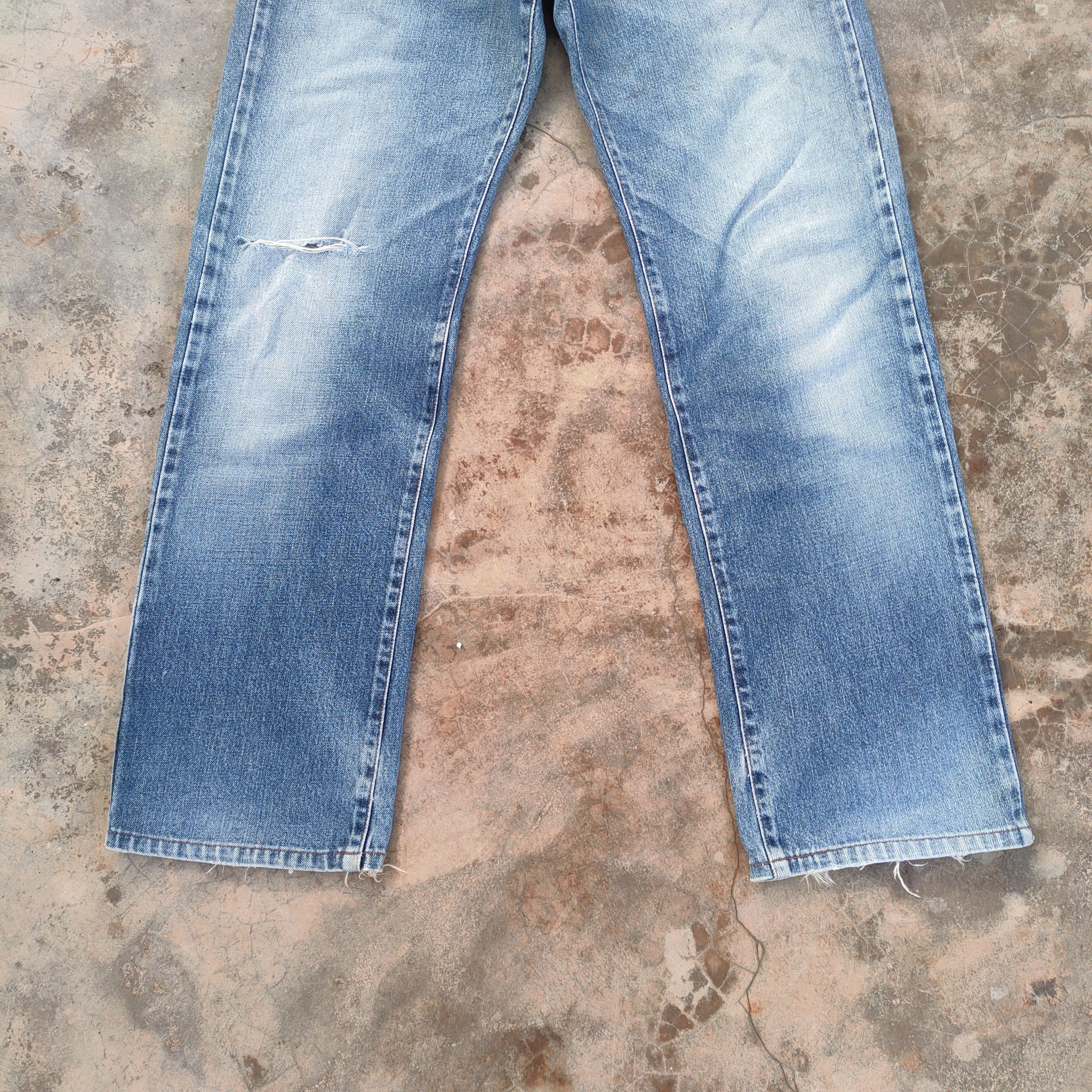 Japanese Brand EDWIN VINTAGE FADED DISTRESSED JEAN DENIM PANTS W32 Size US 32 / EU 48 - 4 Thumbnail