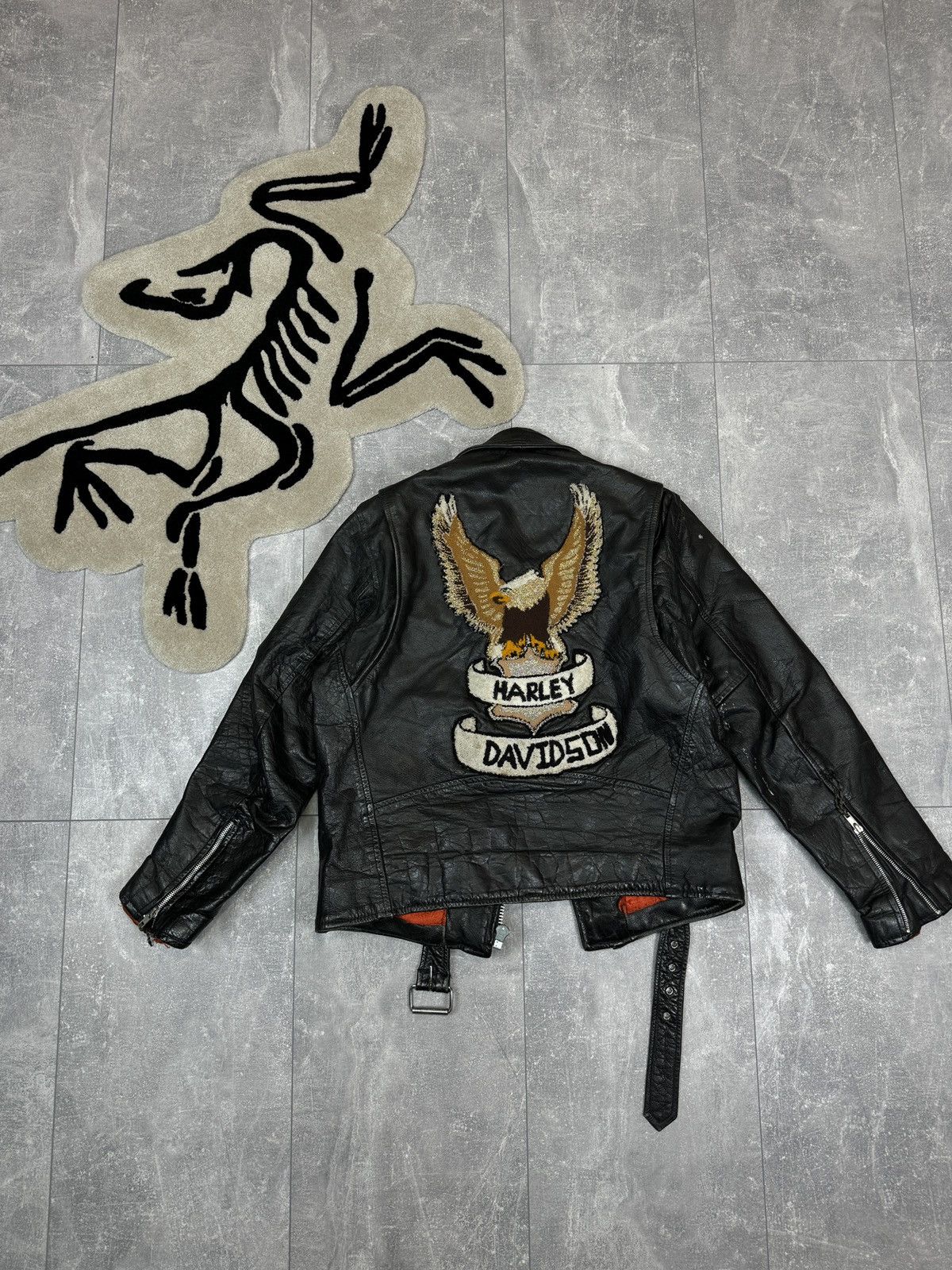 Harley Davidson Womens Harley Davidson Style Leather Jacket Racing rare Size XS / US 0-2 / IT 36-38 - 1 Thumbnail