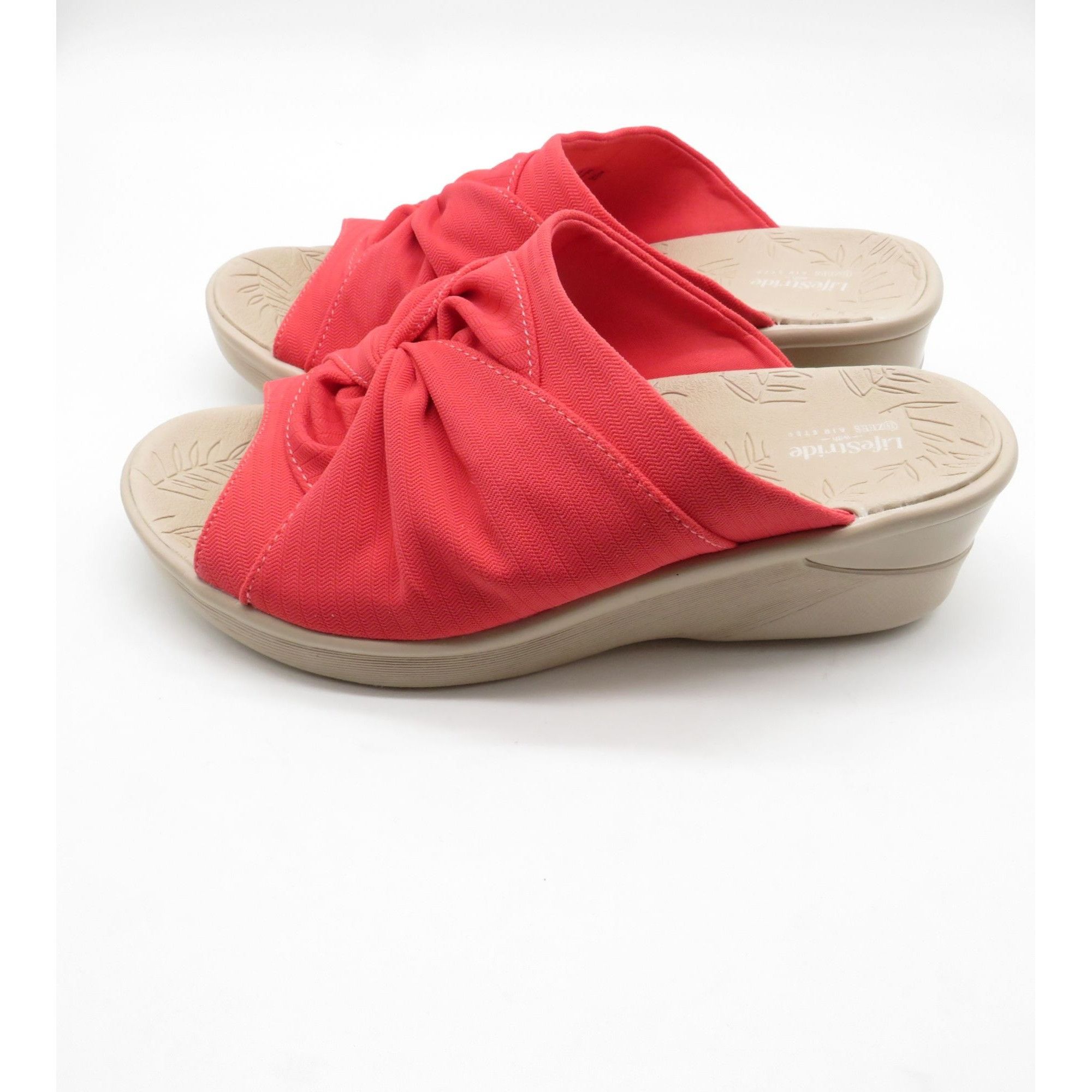 Other LifeStride Womens Smile 3 Coral Pink Fabric Upper Open-Toe S Size US 9.5 / IT 39.5 - 4 Thumbnail