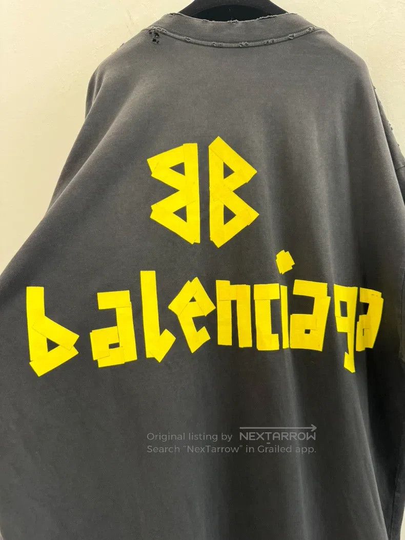 Balenciaga Balenciaga Graffiti Letter Logo Tape Short Sleeve Size US L / EU 52-54 / 3 - 5 Thumbnail