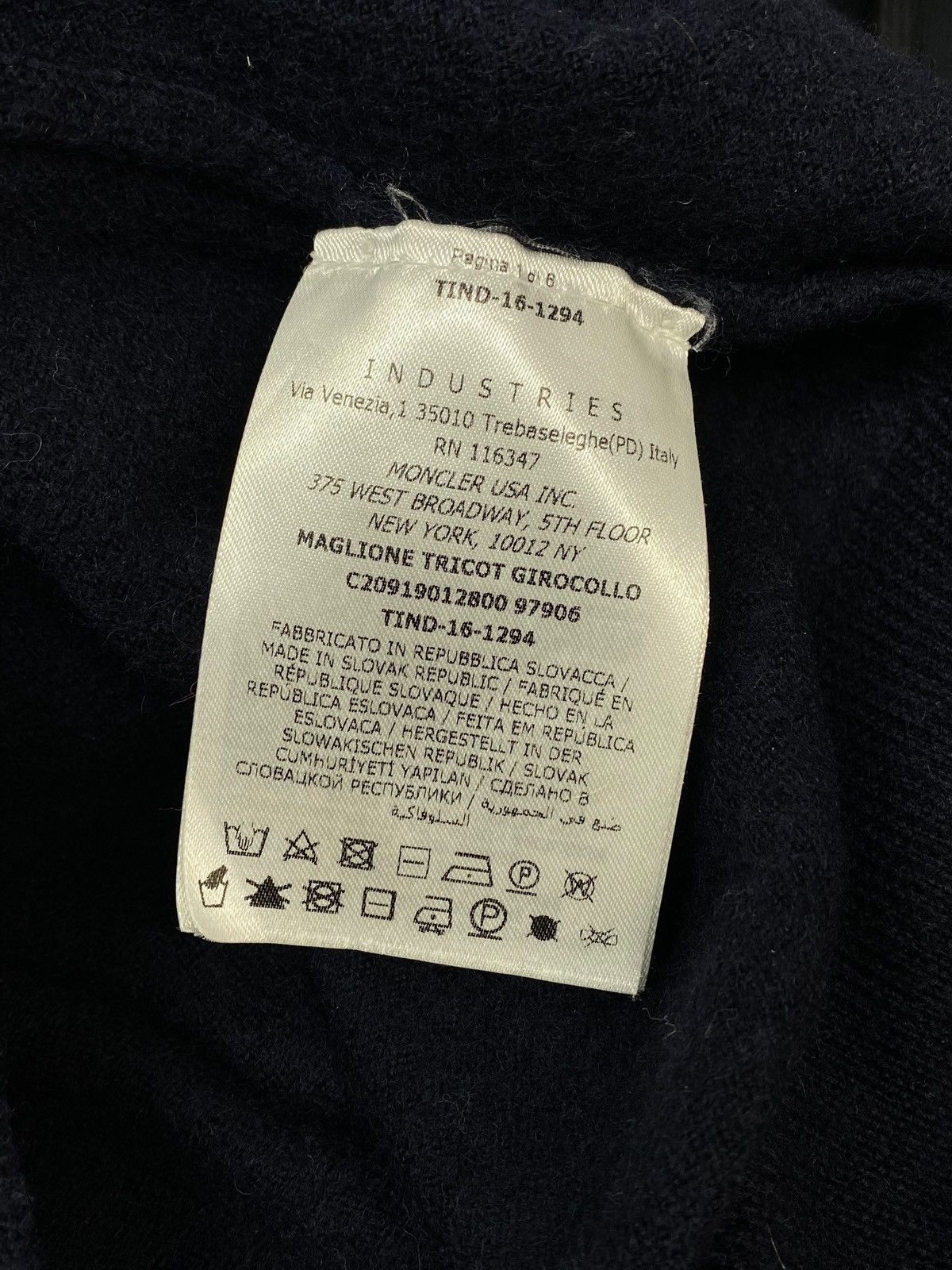 Moncler Moncler Navy Blue Wool Sweater Patch Logo Size US XS / EU 42 / 0 - 15 Thumbnail