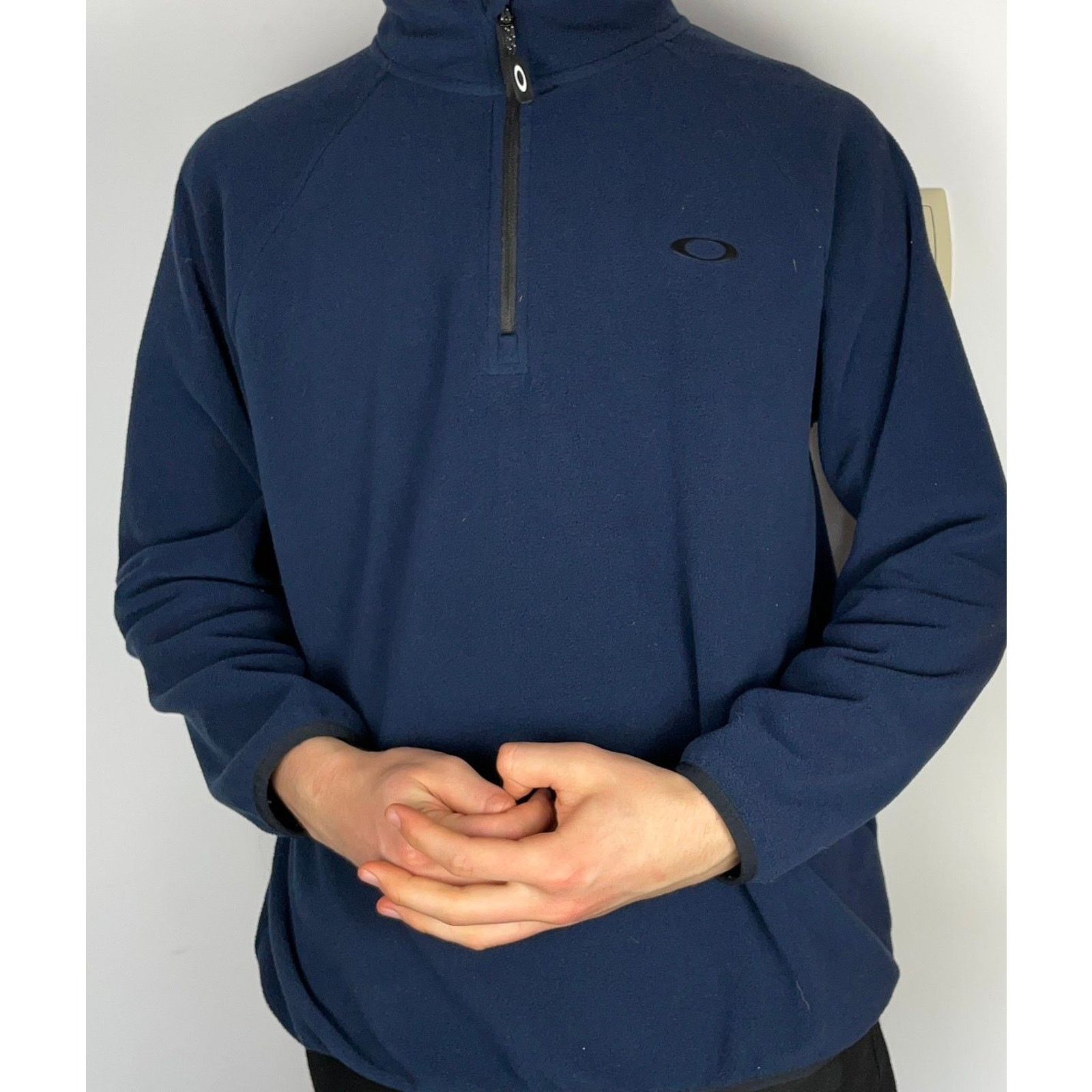 Oakley × Vintage Oakley Women's Blue Ridge Ltd 1/2 Zip Fleece Lined Sweater L Size L / US 10 / IT 46 - 2 Thumbnail