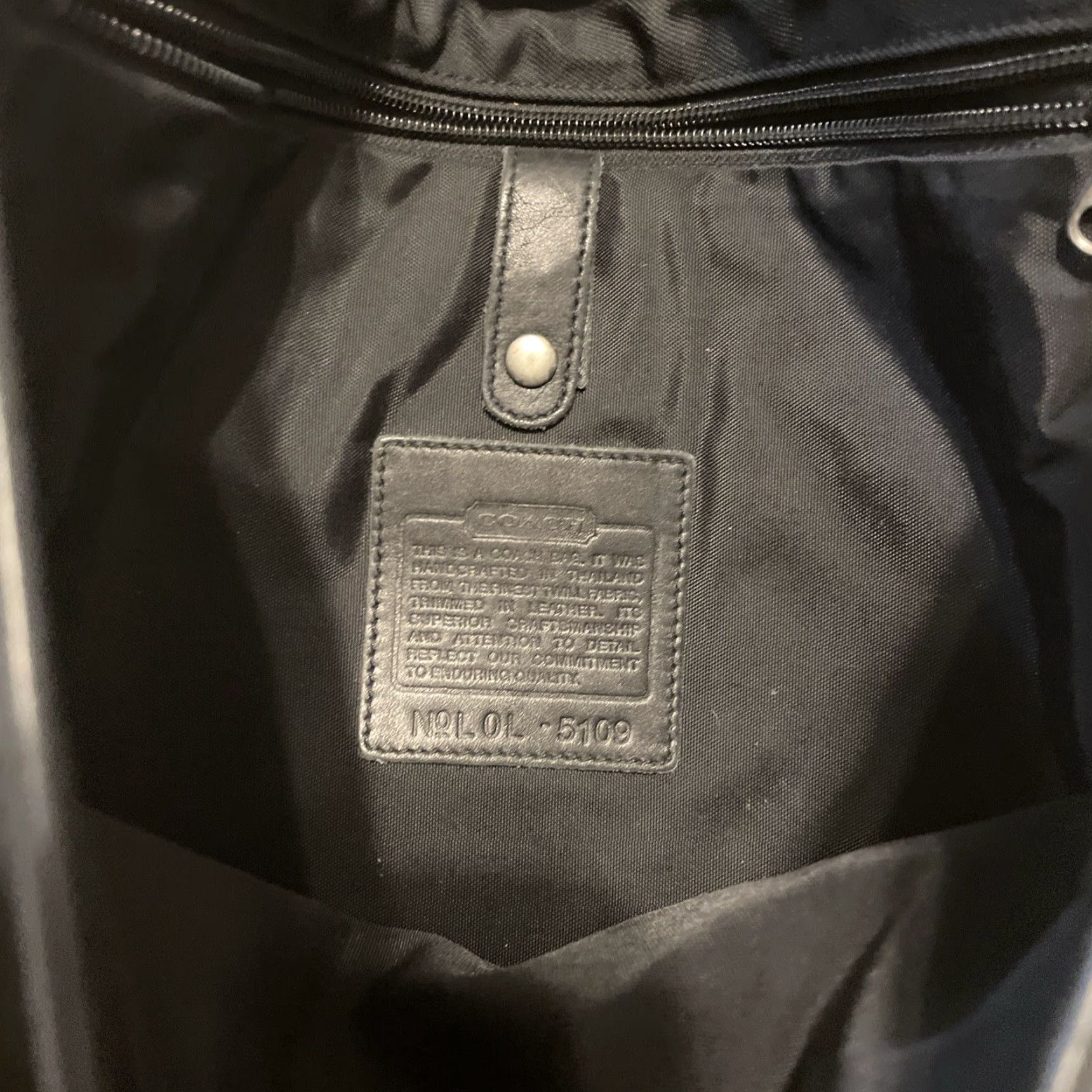 Coach VINTAGE COACH Messenger Bag Black Canvas Leather Envelope Portfolio Unisex Women Adults 5109 Size ONE SIZE - 6 Thumbnail