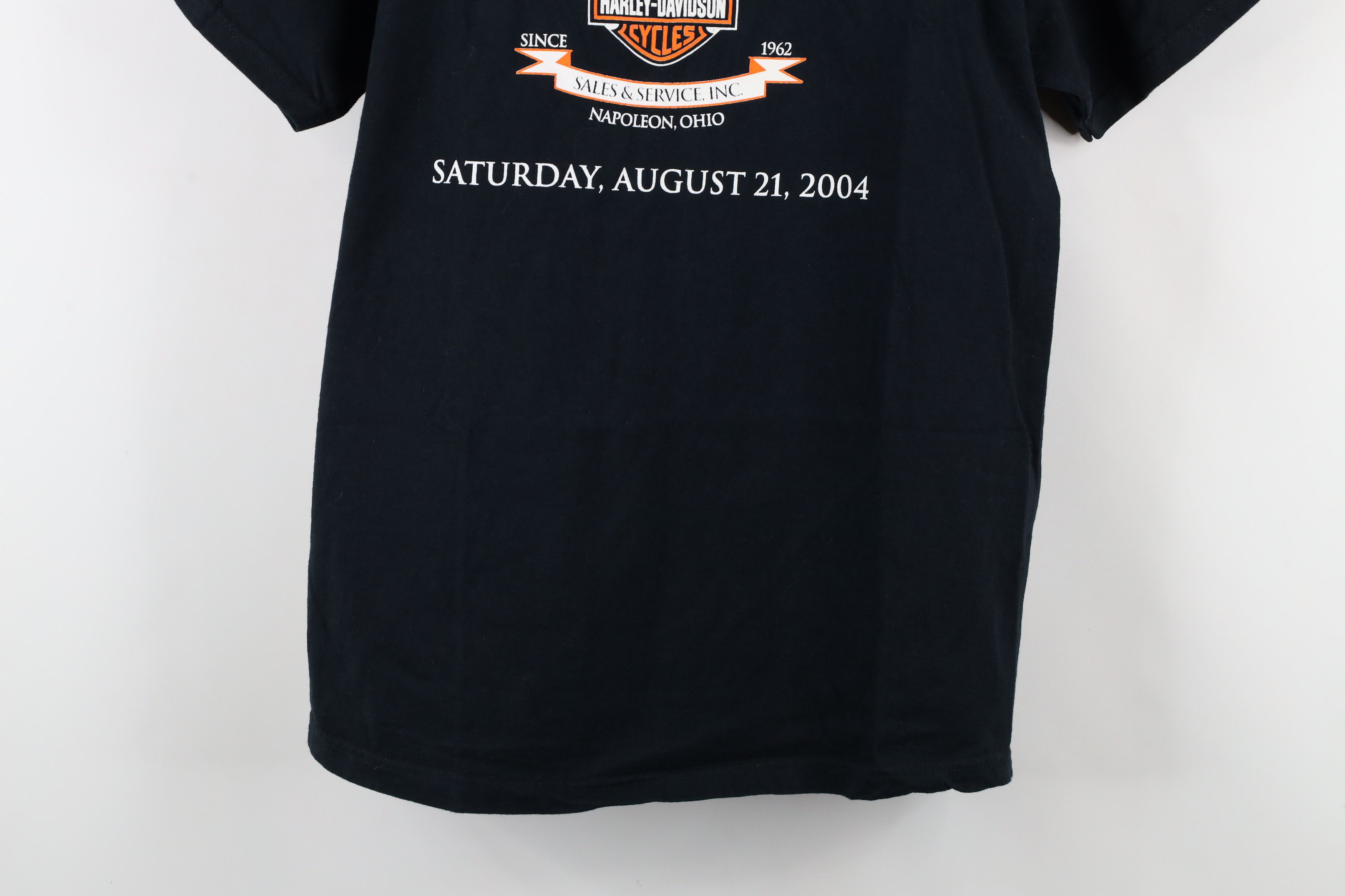 Harley Davidson × Vintage Vintage Harley Davidson Red Shoe Biker Ball T-Shirt Black Size US M / EU 48-50 / 2 - 3 Thumbnail
