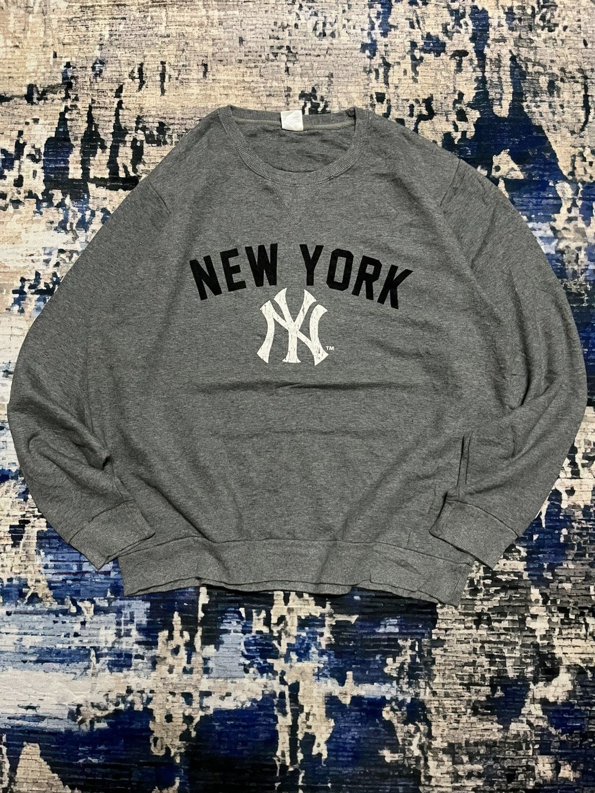 MLB 🔥MLB x NY New York Big Logo Sweetshirts Size US XXL / EU 58 / 5 - 1 Thumbnail