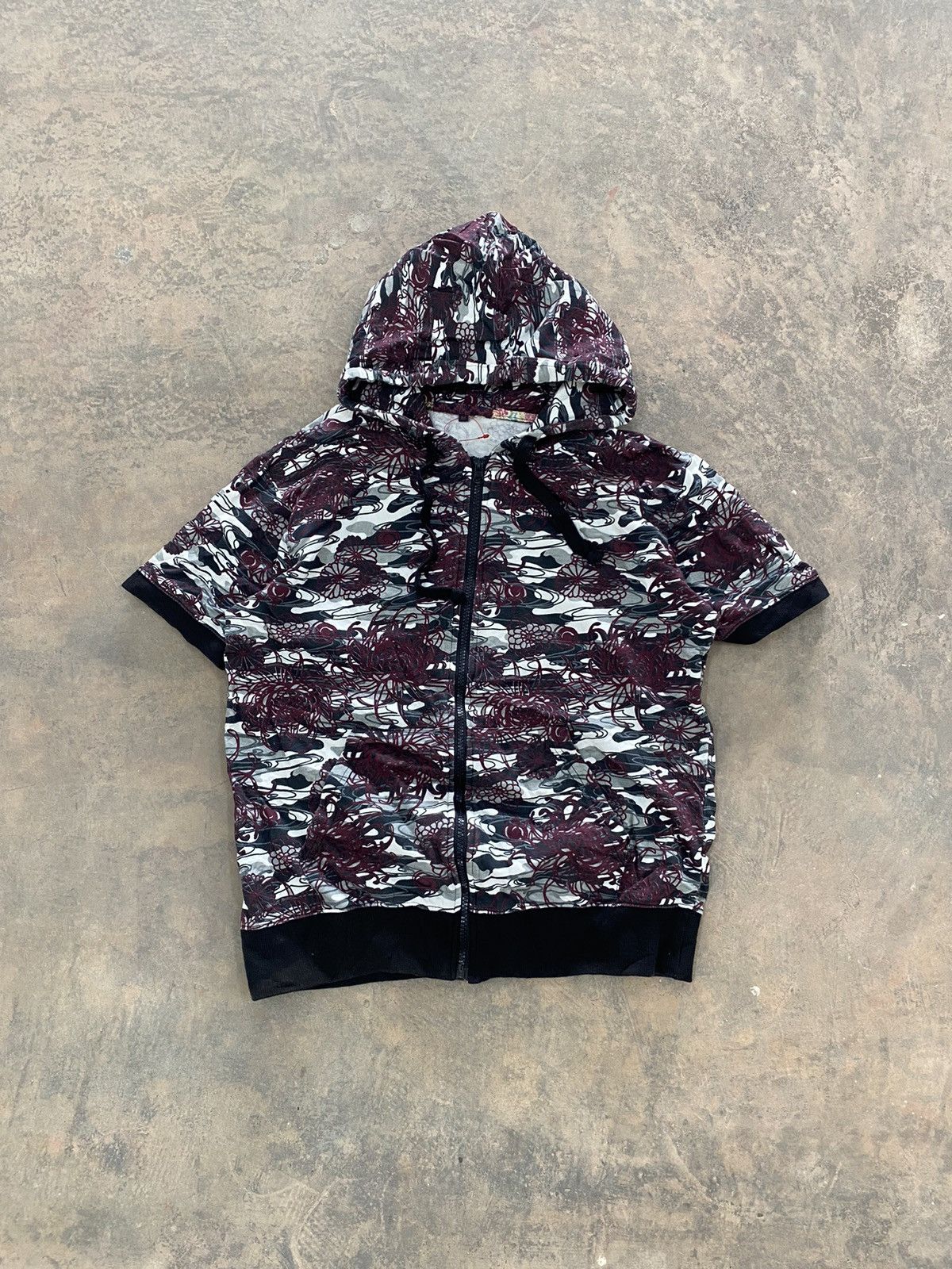 Japanese Brand JAPAN KOI MOTIVE HOODED ZIPPER SWEATER 90s Size US S / EU 44-46 / 1 - 1 Thumbnail