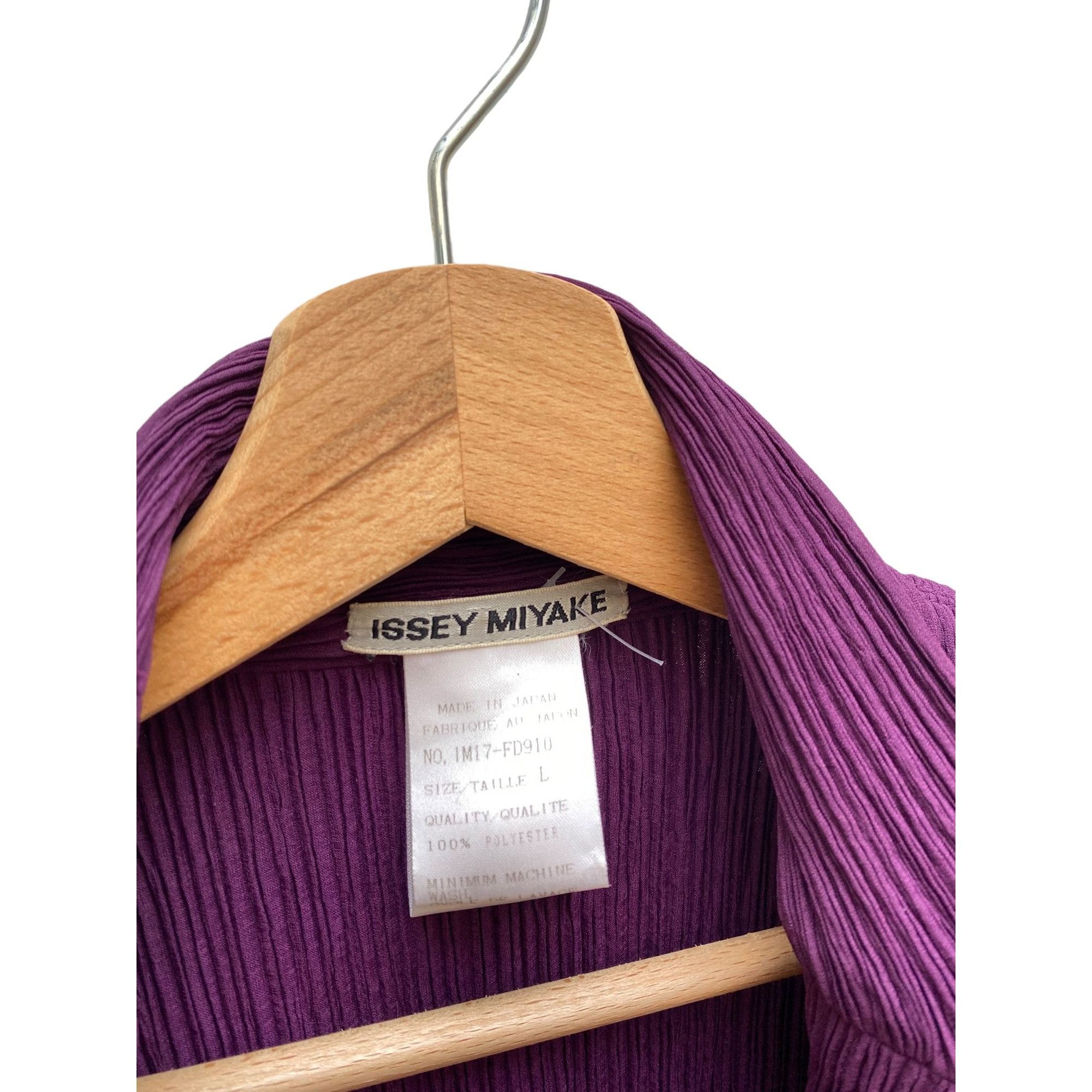 Issey Miyake Purple Pleats Set Shirt + Skirt Size L / US 10 / IT 46 - 6 Thumbnail
