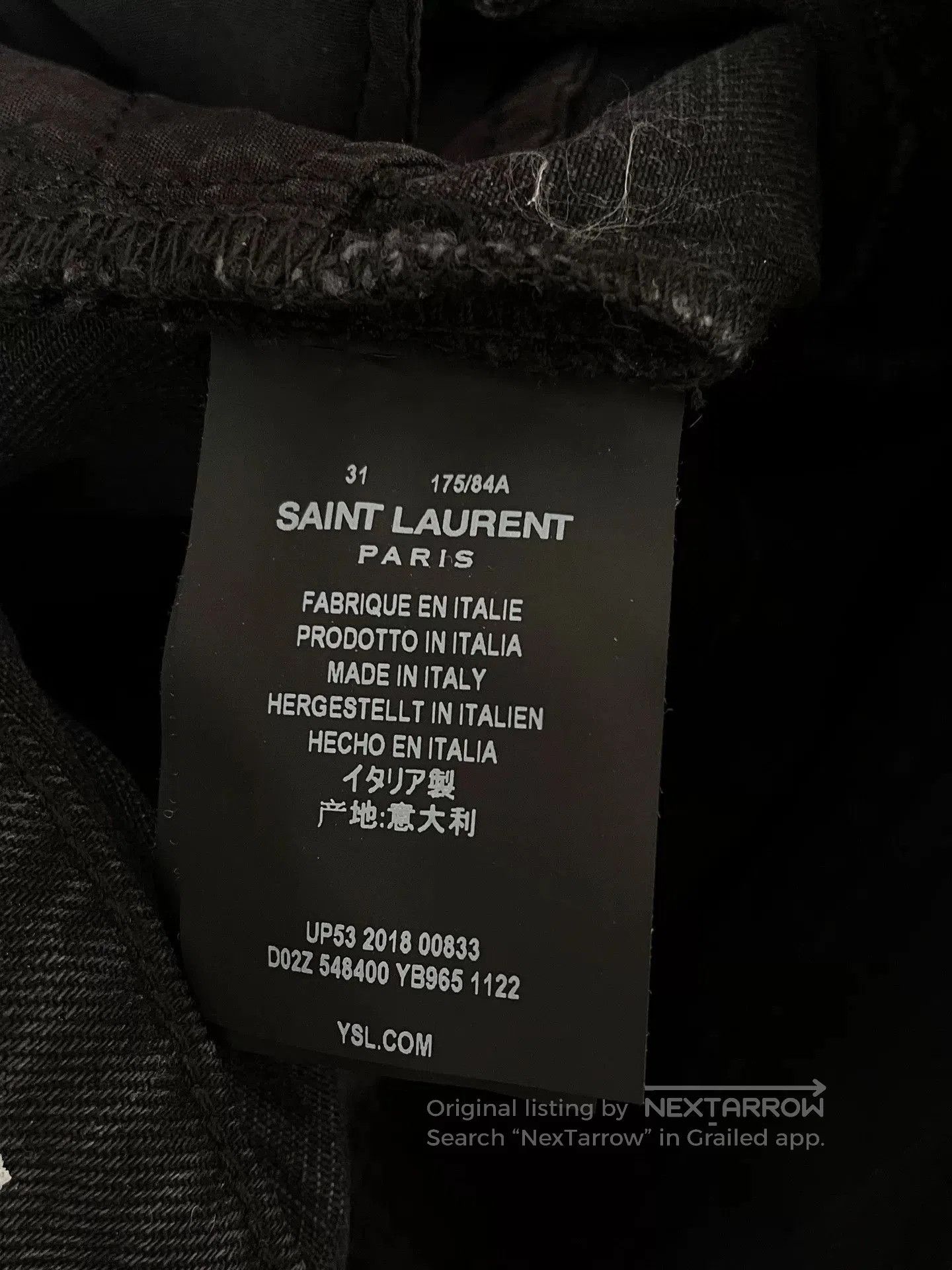 Saint Laurent Paris Saint Laurent SLP D02 Straight Jeans. Size US 31 - 5 Thumbnail