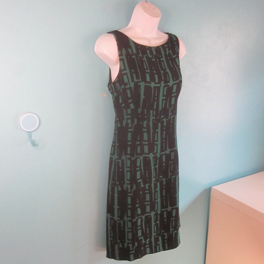 MILLY Milly Womens Green Black Business Sheath Dress Size 6 Size M / US 6-8 / IT 42-44 - 1 Thumbnail