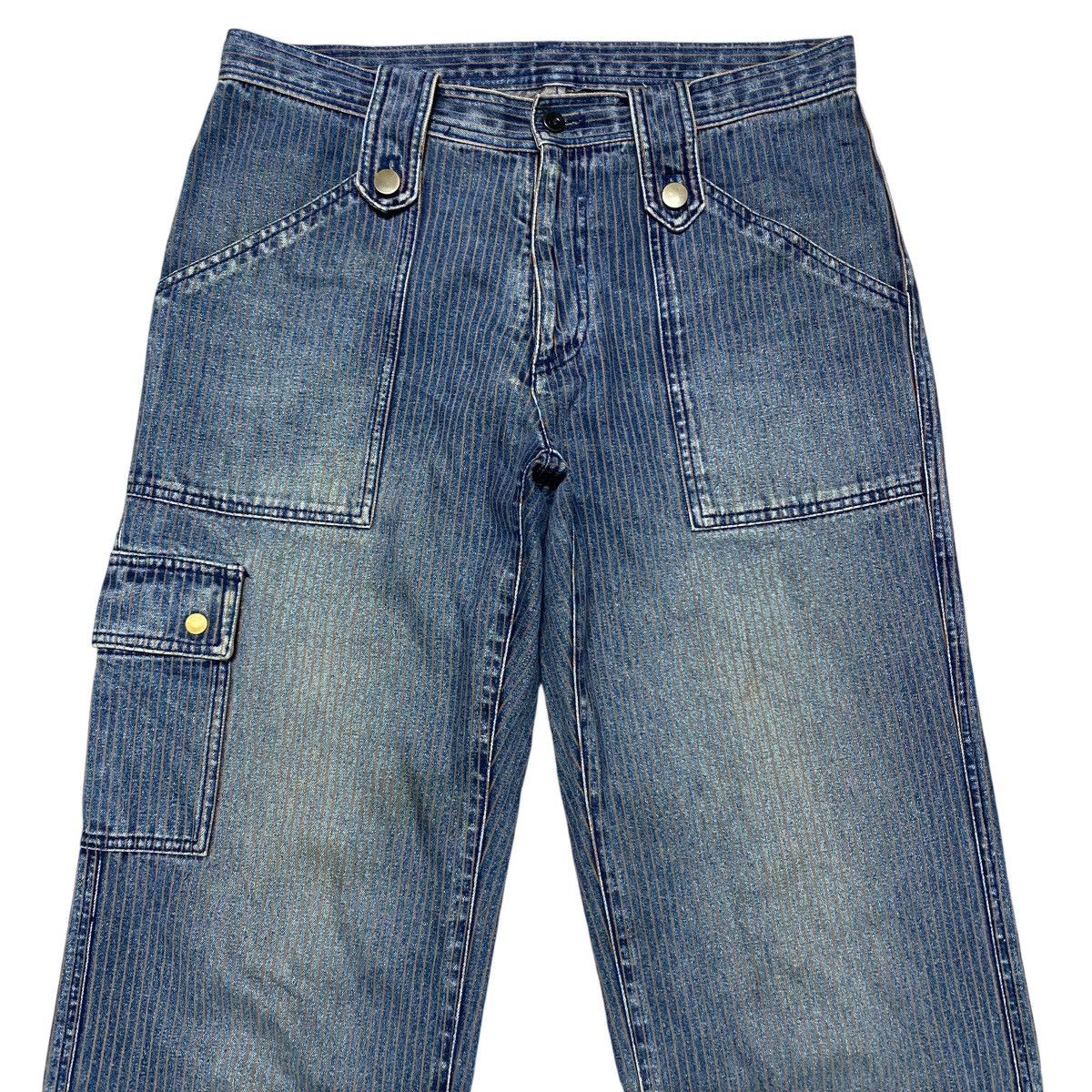 Comme Ca Ism × Japanese Brand COMME CA ISM Denim Hickory Flare Pants Size US 32 / EU 48 - 3 Thumbnail