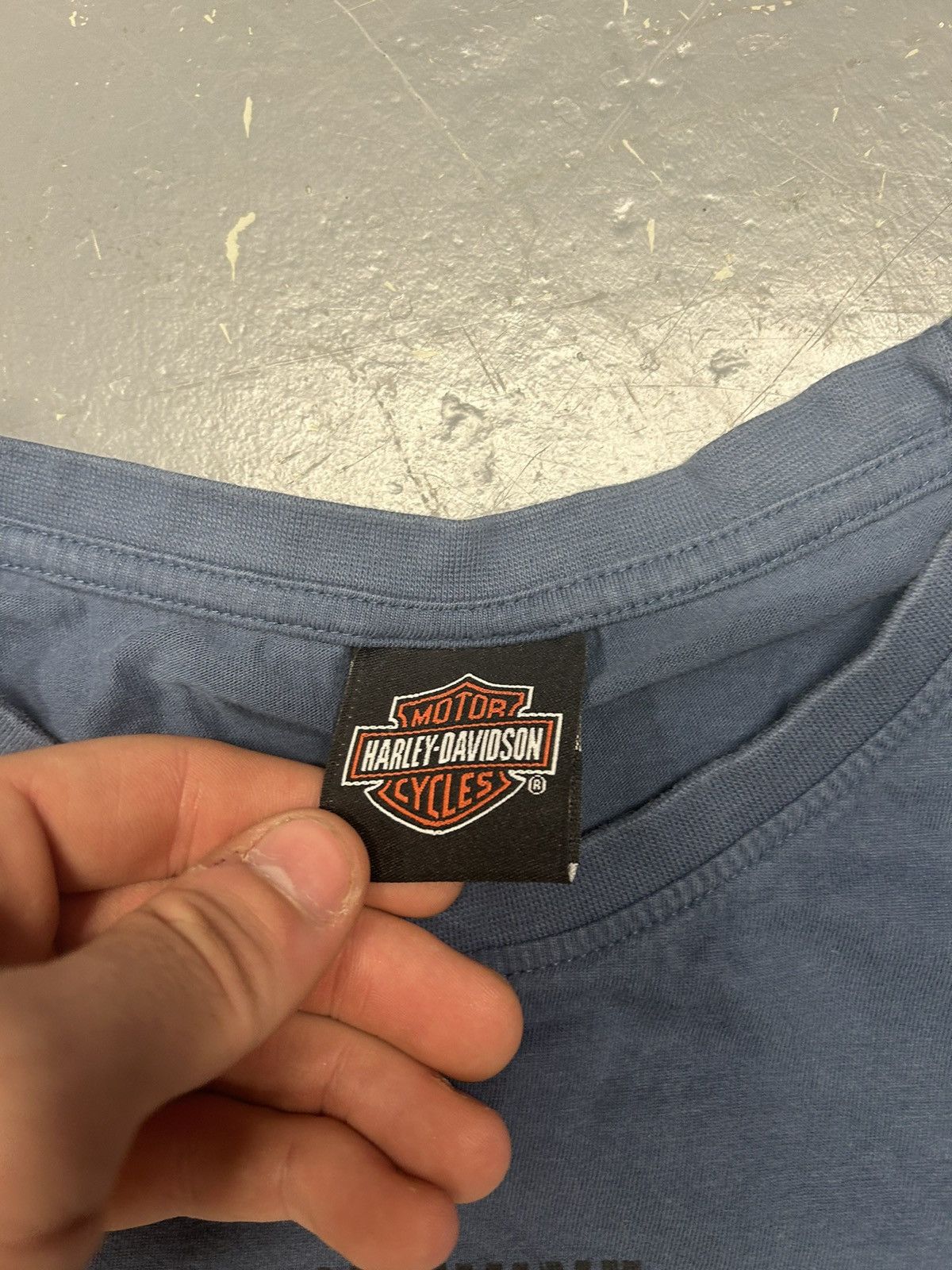 Harley Davidson × Vintage Crazy Vintage Y2K Essential Blue Harley Davidson Tank Top Size US XL / EU 56 / 4 - 4 Thumbnail