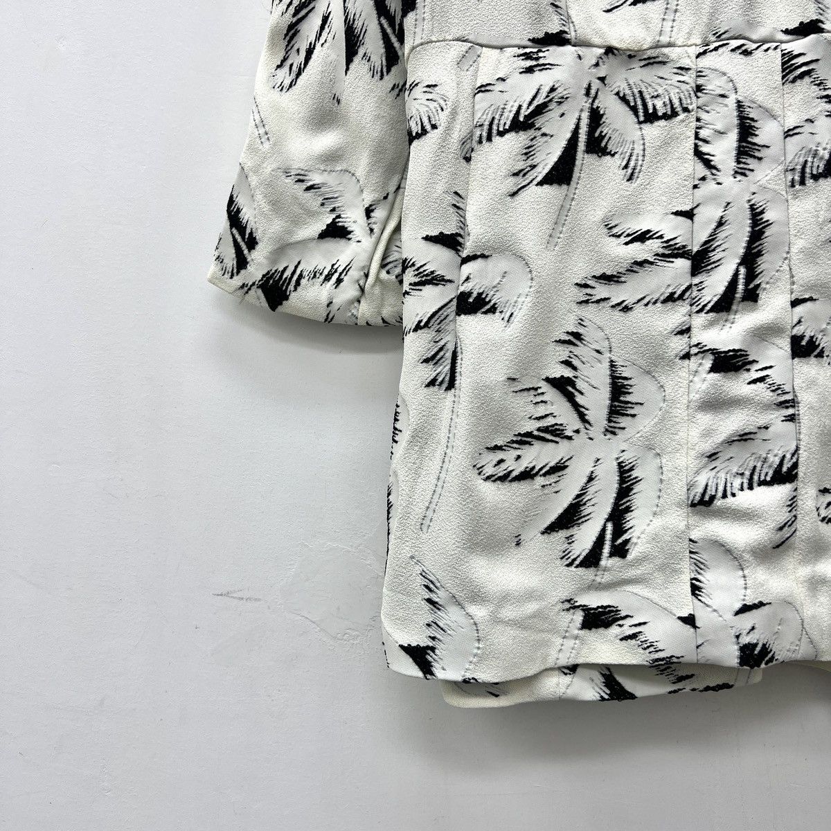 Marni MARNI White Palm Tree Printed Long Sleeve Dress K26WX Size M / US 6-8 / IT 42-44 - 4 Thumbnail