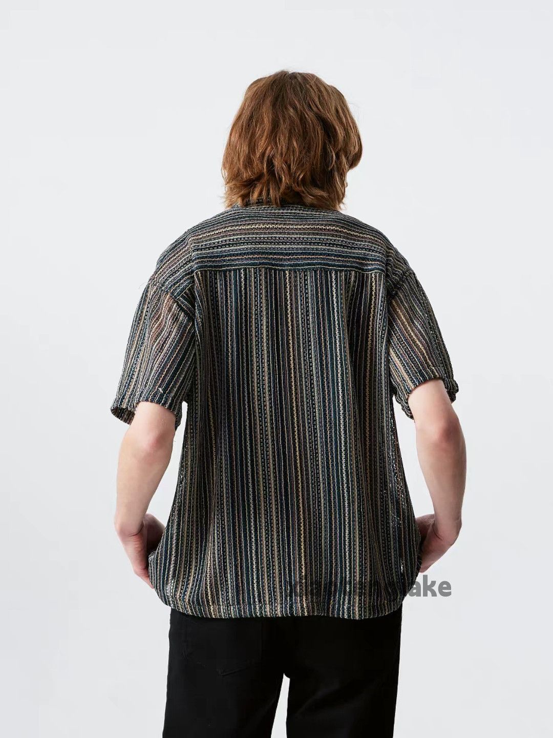 Vintage Unisex utility punk hiphop yuppie striped party shirt Size US XL / EU 56 / 4 - 2 Thumbnail