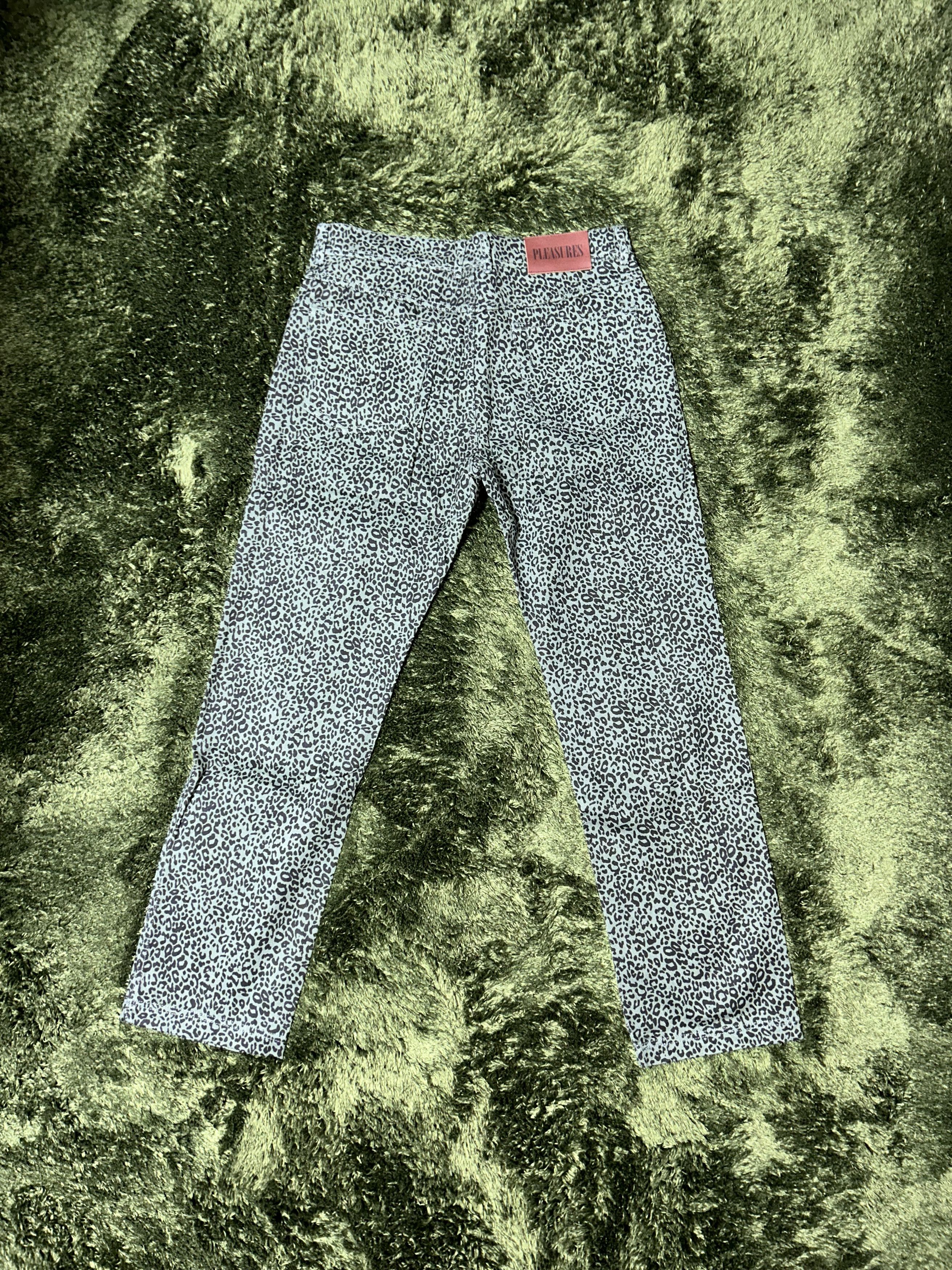 Pleasures [34] pleasures crystal cheetah leopard denim pants green Size US 34 / EU 50 - 6 Thumbnail