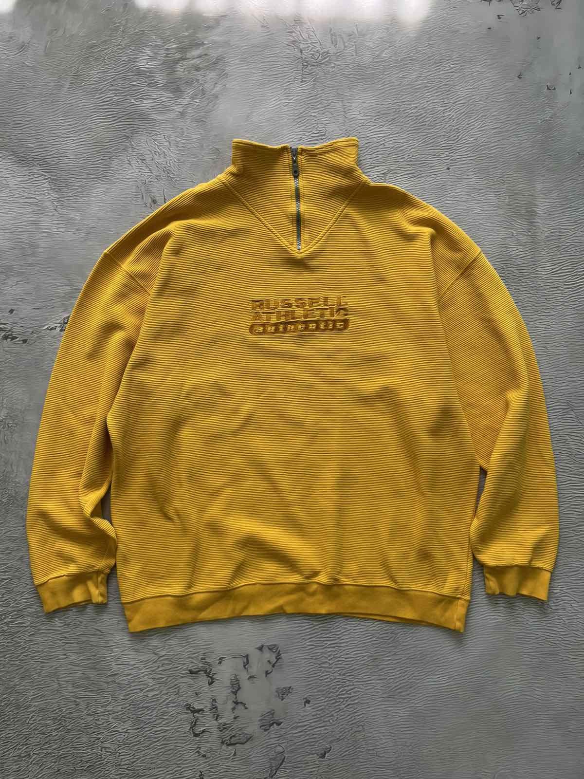 Russell Athletic Russel Athletic Authentic 1/4 Zip Sweatshirt Yellow Strip Size US XL / EU 56 / 4 - 2 Thumbnail