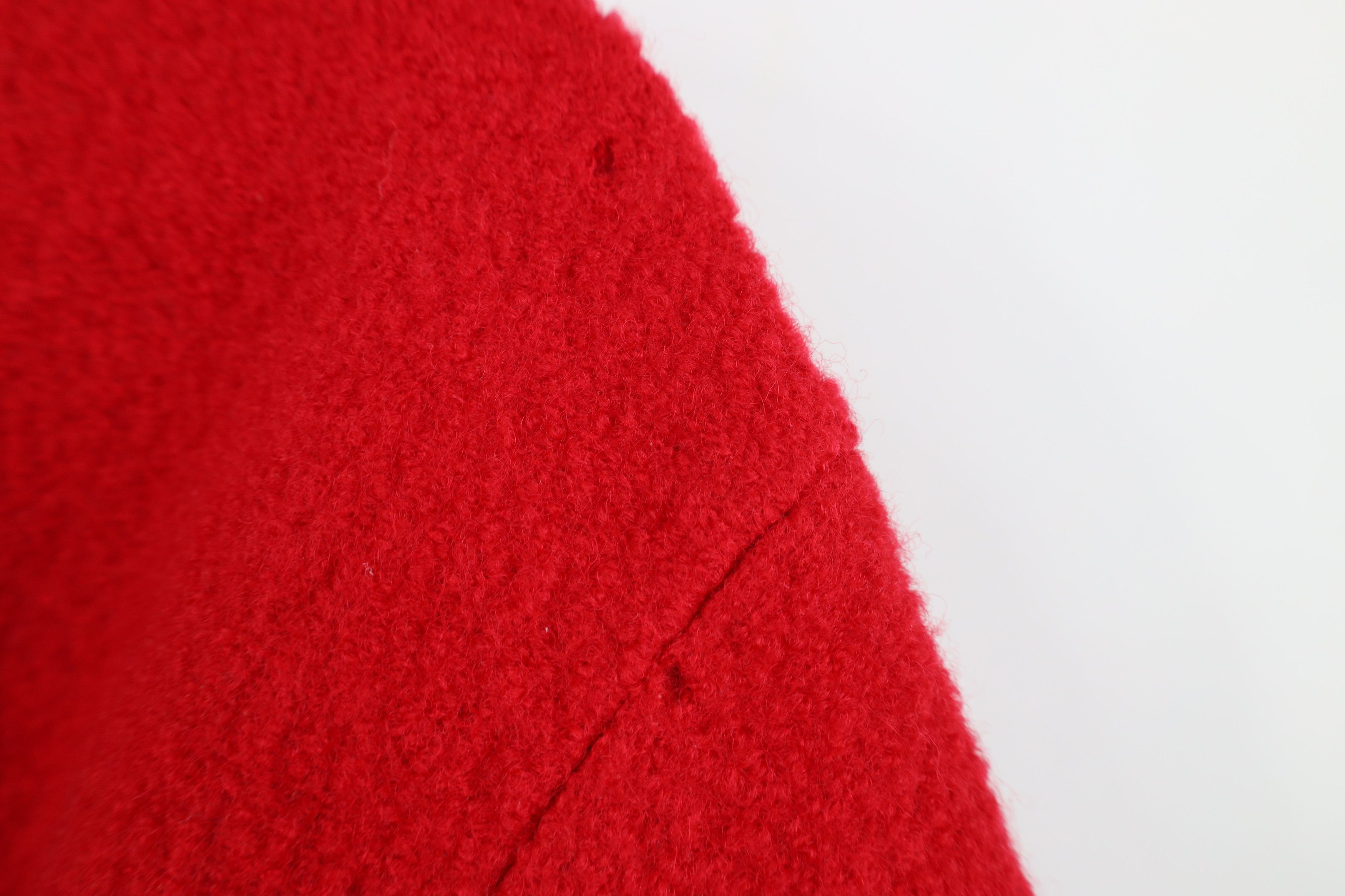 Orvis Vintage 90s Orvis Boiled Wool Cardigan Sweater Red Size L / US 10 / IT 46 - 4 Thumbnail