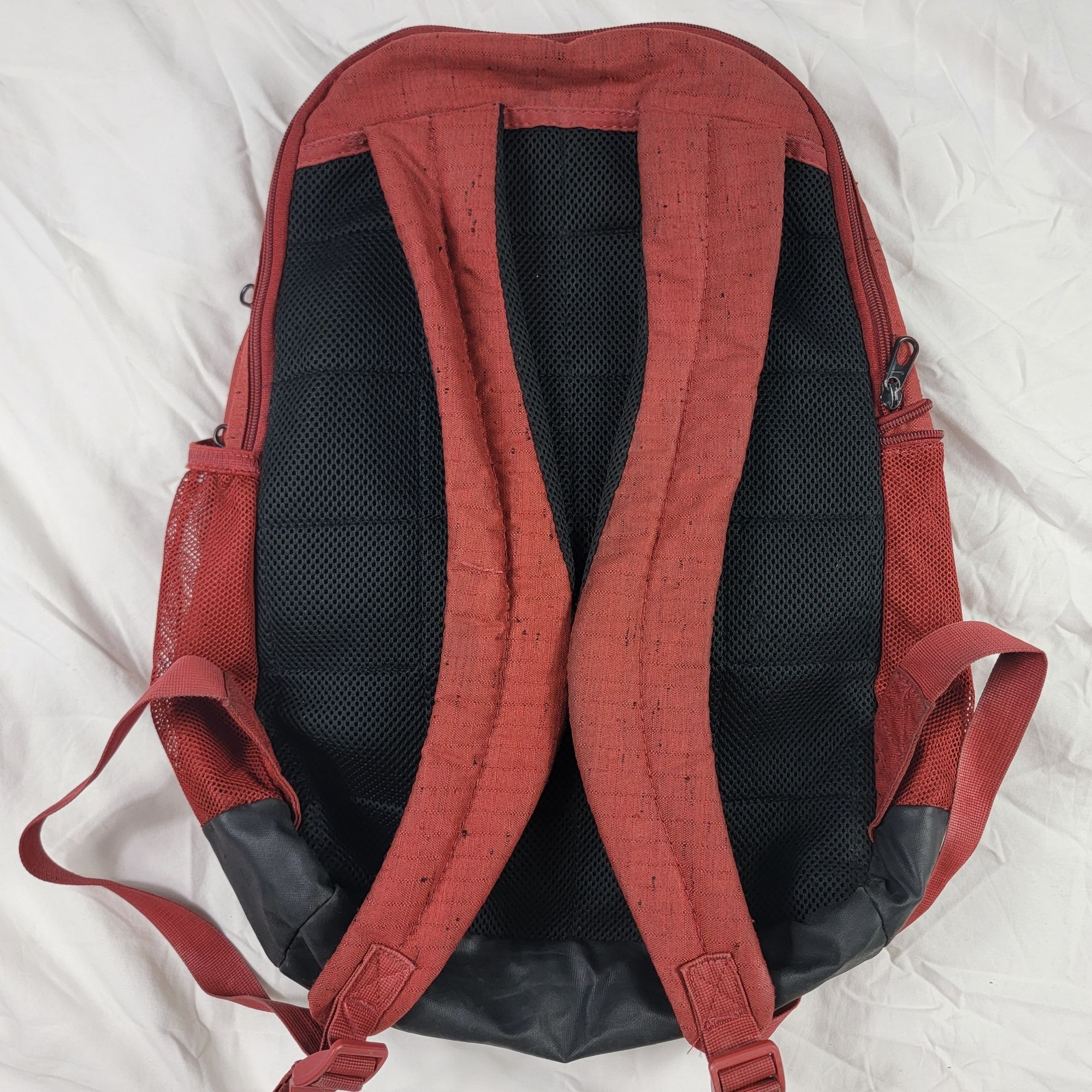 Nike Nike Brasilia Slub Training Backpack Red Black Outdoors Camp Size ONE SIZE - 2 Thumbnail