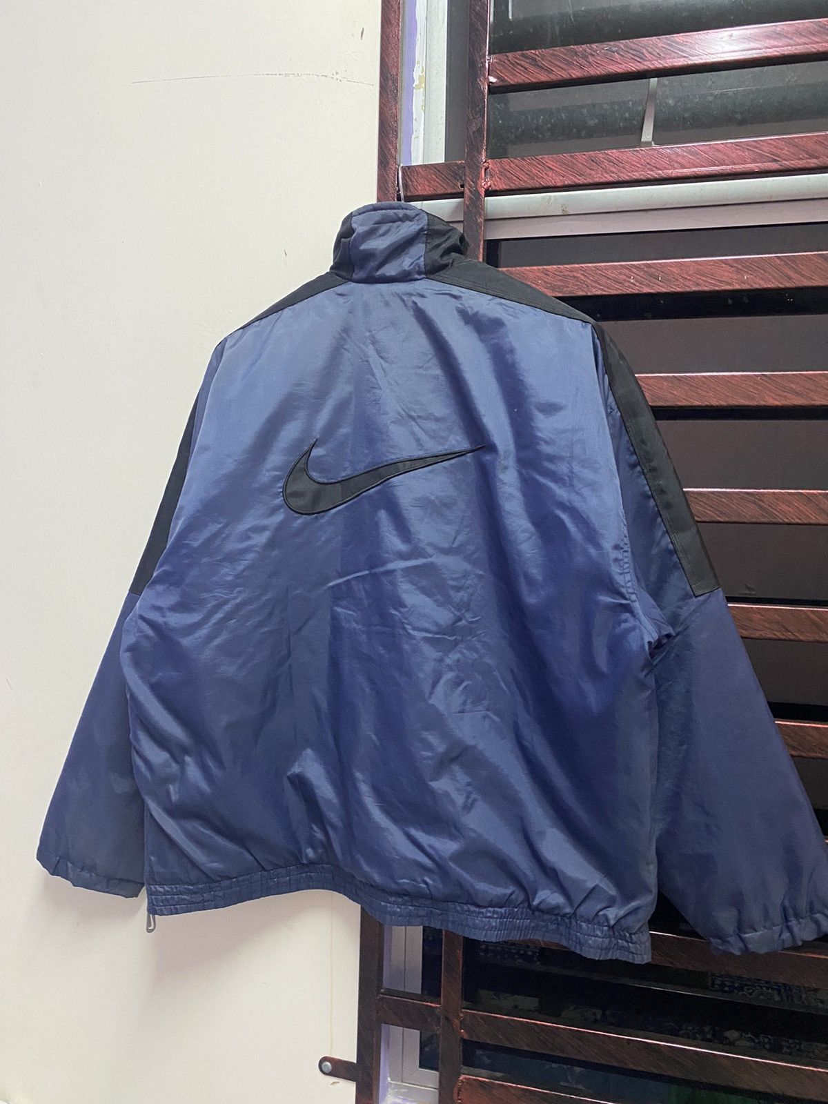 Vintage Vintage 90s Nike Half Zip Up Bomber Jacket Size US L / EU 52-54 / 3 - 1 Thumbnail