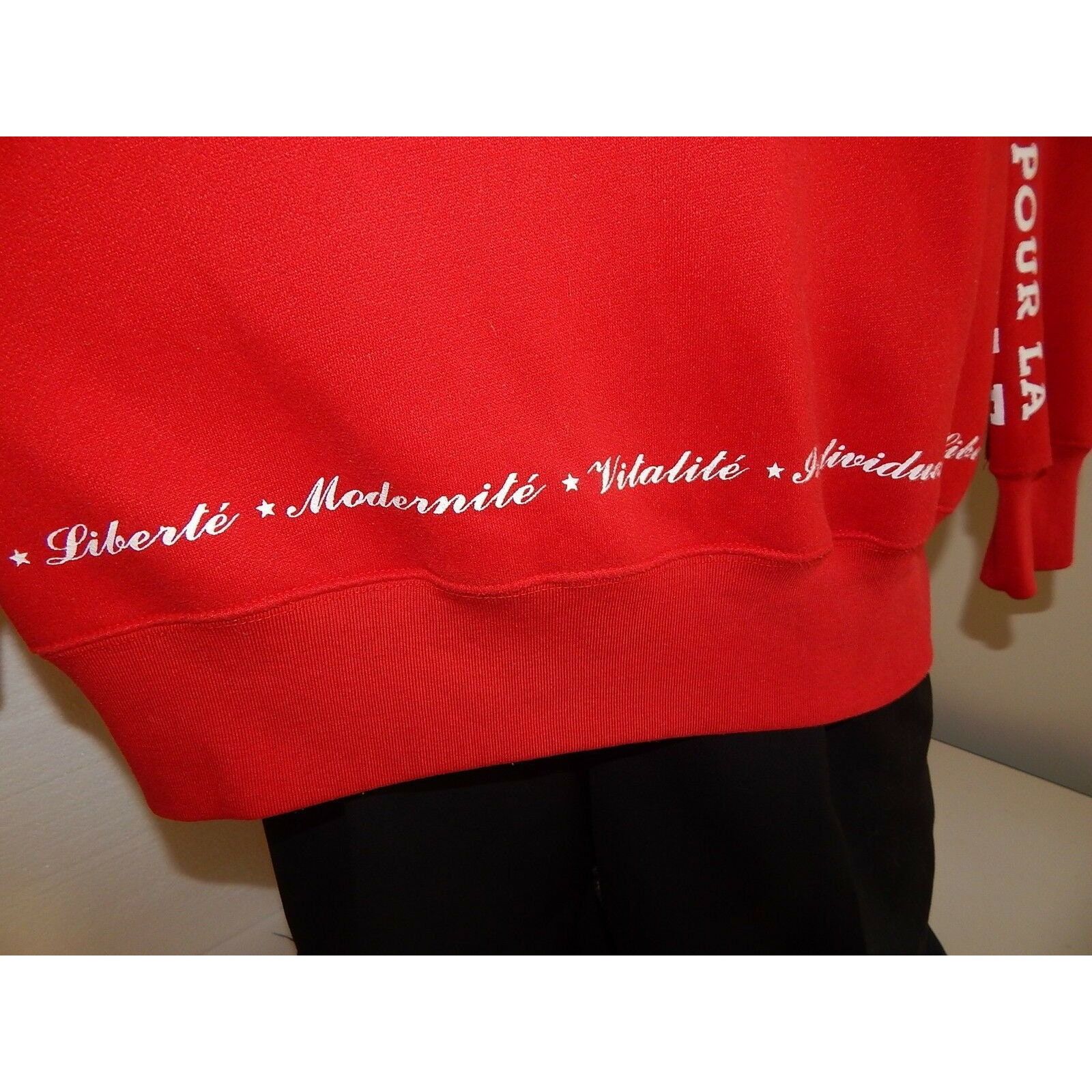 Express Vtg Express Red FRANCE 1/2 Zip HiP HoP SweatShirt Size US XL / EU 56 / 4 - 5 Thumbnail