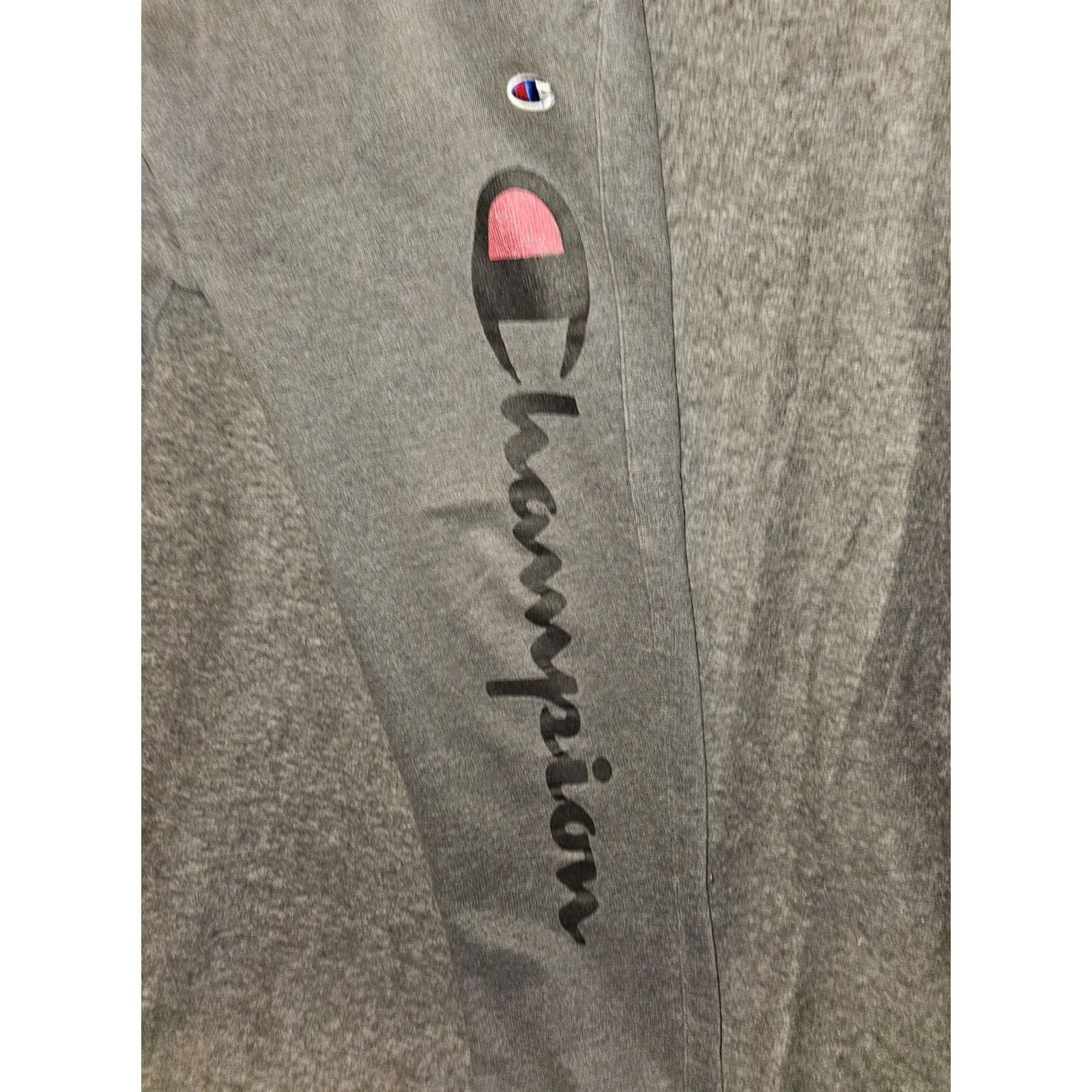 Champion VINTAGE Champion Sweatpants Men's M Gray Elastic Waistband Logo Sports Pants Warm Fleece 30 Inseam Pockets Mens Size US 31 - 6 Thumbnail