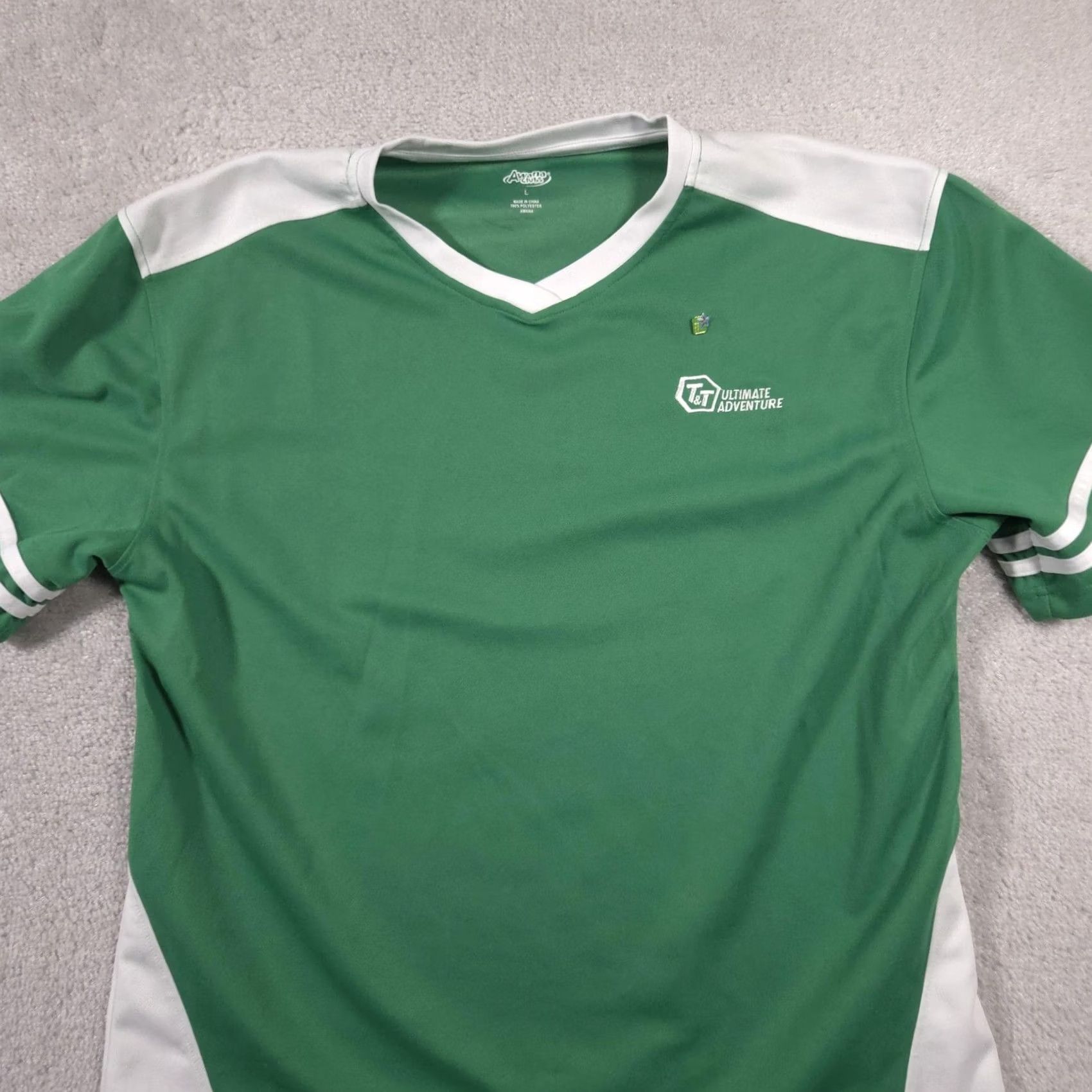 Vintage VINTAGE Awana Clubs Shirt Mens Large Green White T&T Ultimate Adventure Bible Quiz Size US L / EU 52-54 / 3 - 2 Thumbnail