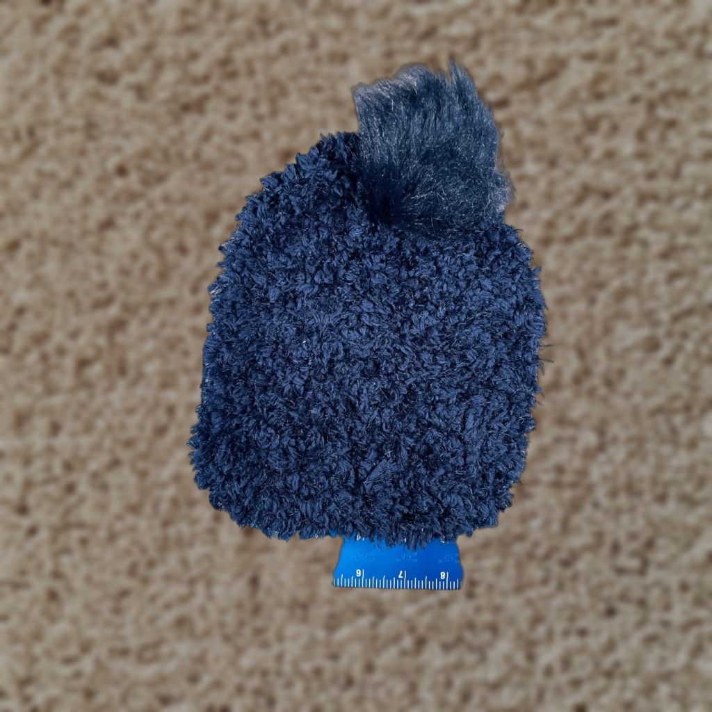 Vintage VINTAGE Wonder Nation Beanie Hat Womens One Size Blue Knit Acrylic Faux Fur Fuzzy Pom Ski Winter Fashion Size ONE SIZE - 1 Thumbnail