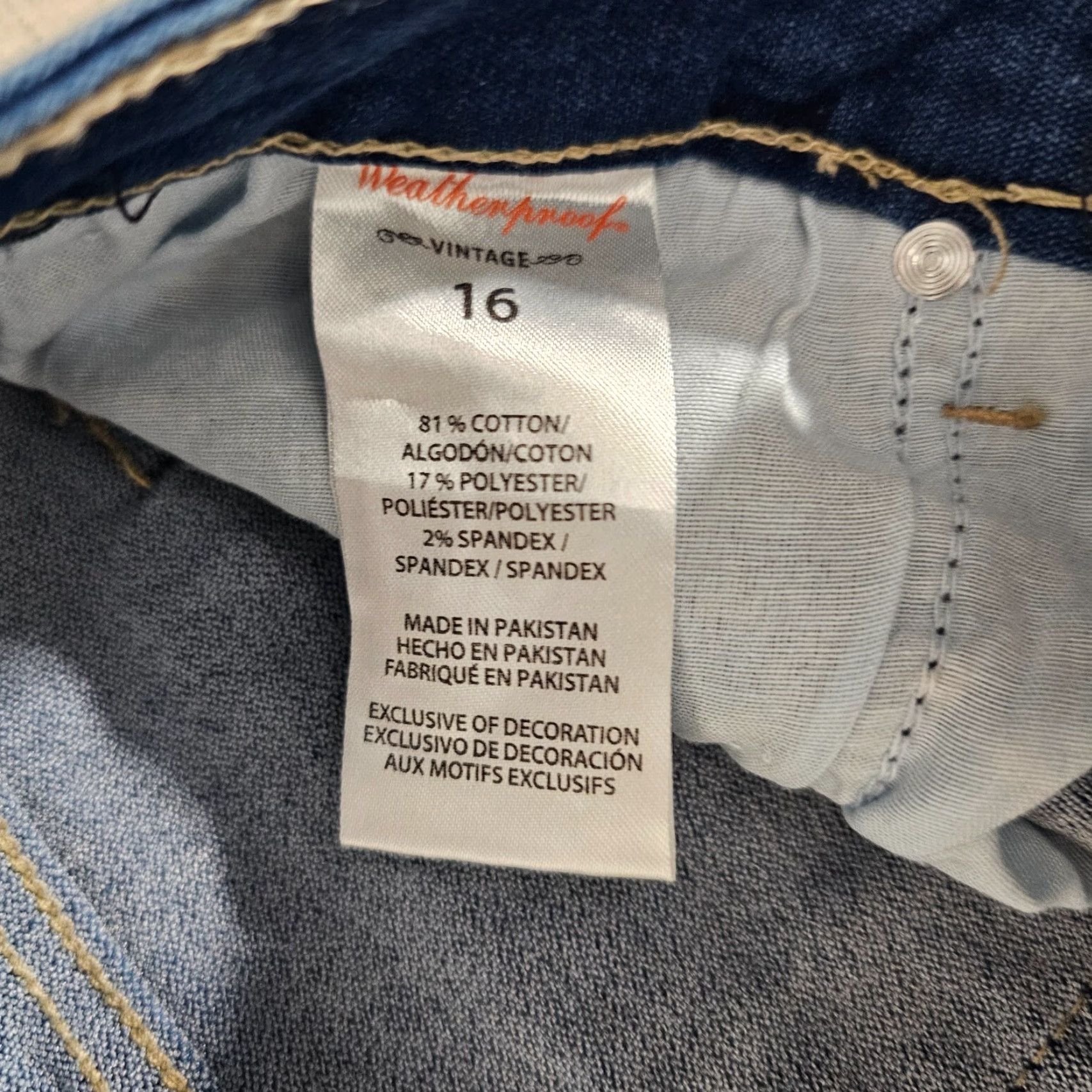 Weatherproof Weatherproof Slim Straight Jeans Women's Size 16 Blue Denim 5-Pocket Stretch Medium Wash Classic Size 38" / US 16 / IT 52 - 4 Thumbnail