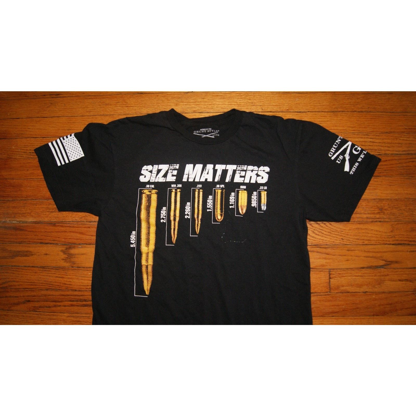 Grunt Style Grunt Style Size Matters TShirt Ammunition Bullets Men M USA Size US M / EU 48-50 / 2 - 1 Thumbnail