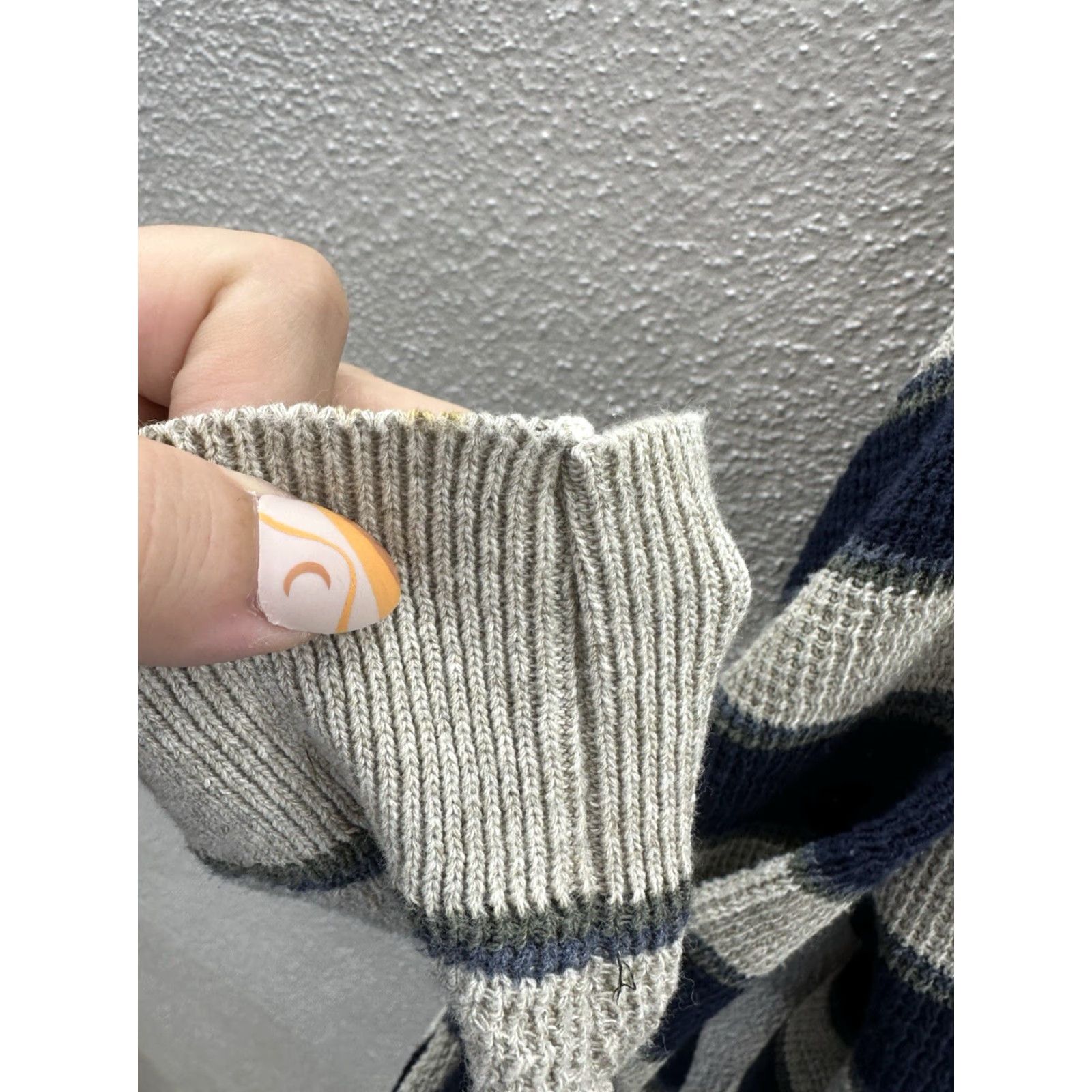 Vintage Susquehanna Trail Outfitters Mens Sweater Striped Knit Long Sleeve Large Beige Crew Neck Pullover Casual Business Travel 90s Classic Outdoor Mens Size US L / EU 52-54 / 3 - 3 Thumbnail