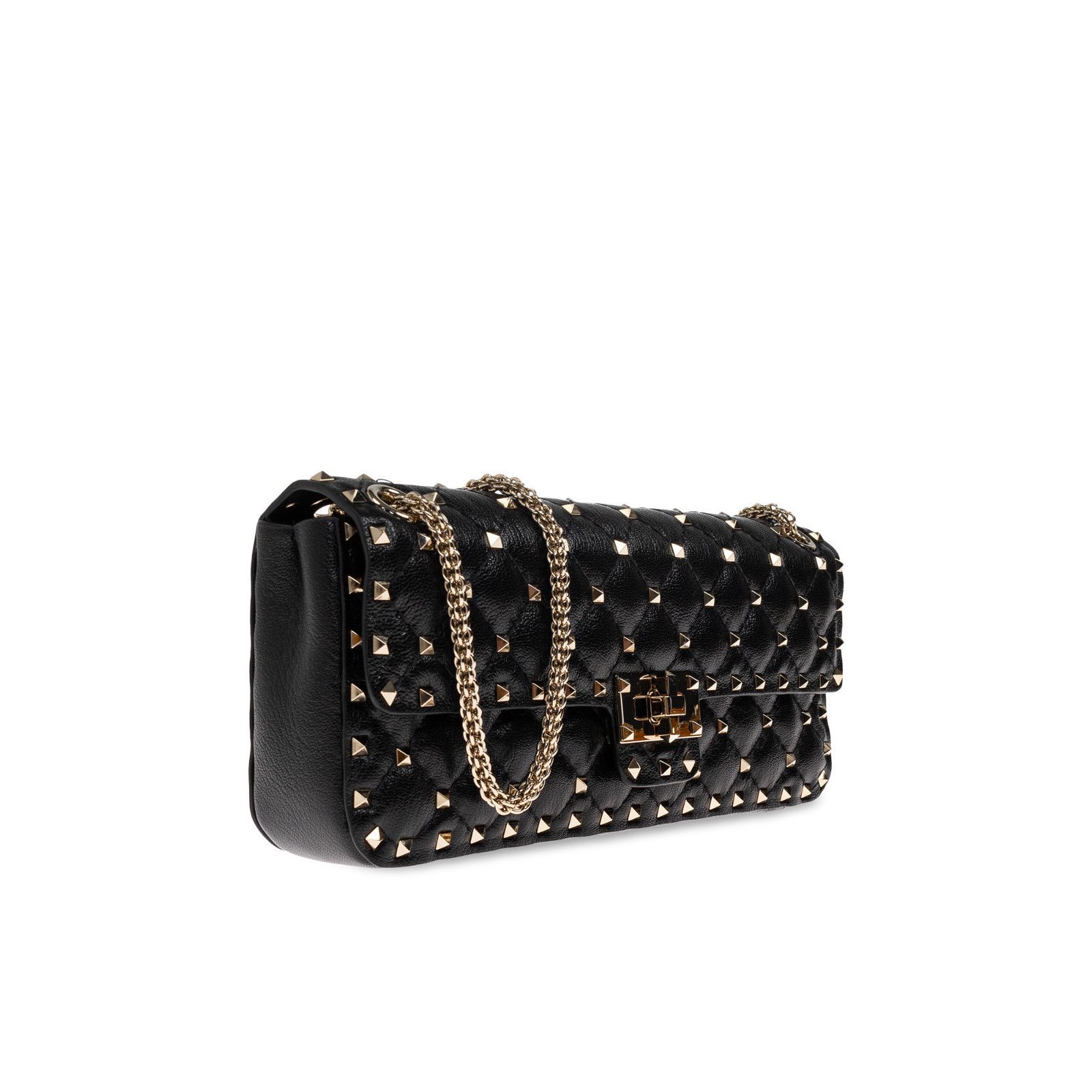 Valentino VALENTINO GARAVANI Black Leather Rockstud Shoulder Bag New & Size ONE SIZE - 3 Thumbnail