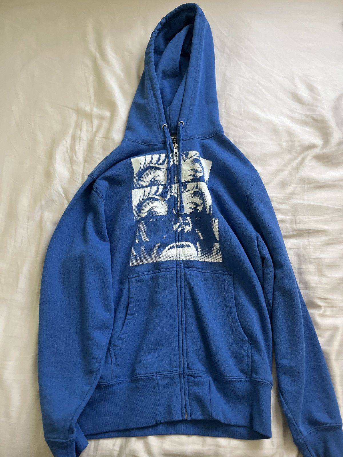Japanese Brand Goat Kazuo Umezu Scream Zip Up Blue Size US XS / EU 42 / 0 - 1 Thumbnail