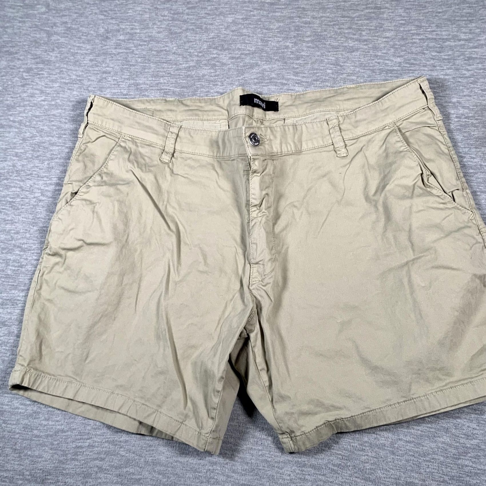Mavi Mavi Nate Shorts Mens 32 Chino Cotton Stretch Flat Front Beige Khaki Casual 8 Inseam M0410096 Size US 32 / EU 48 - 3 Thumbnail