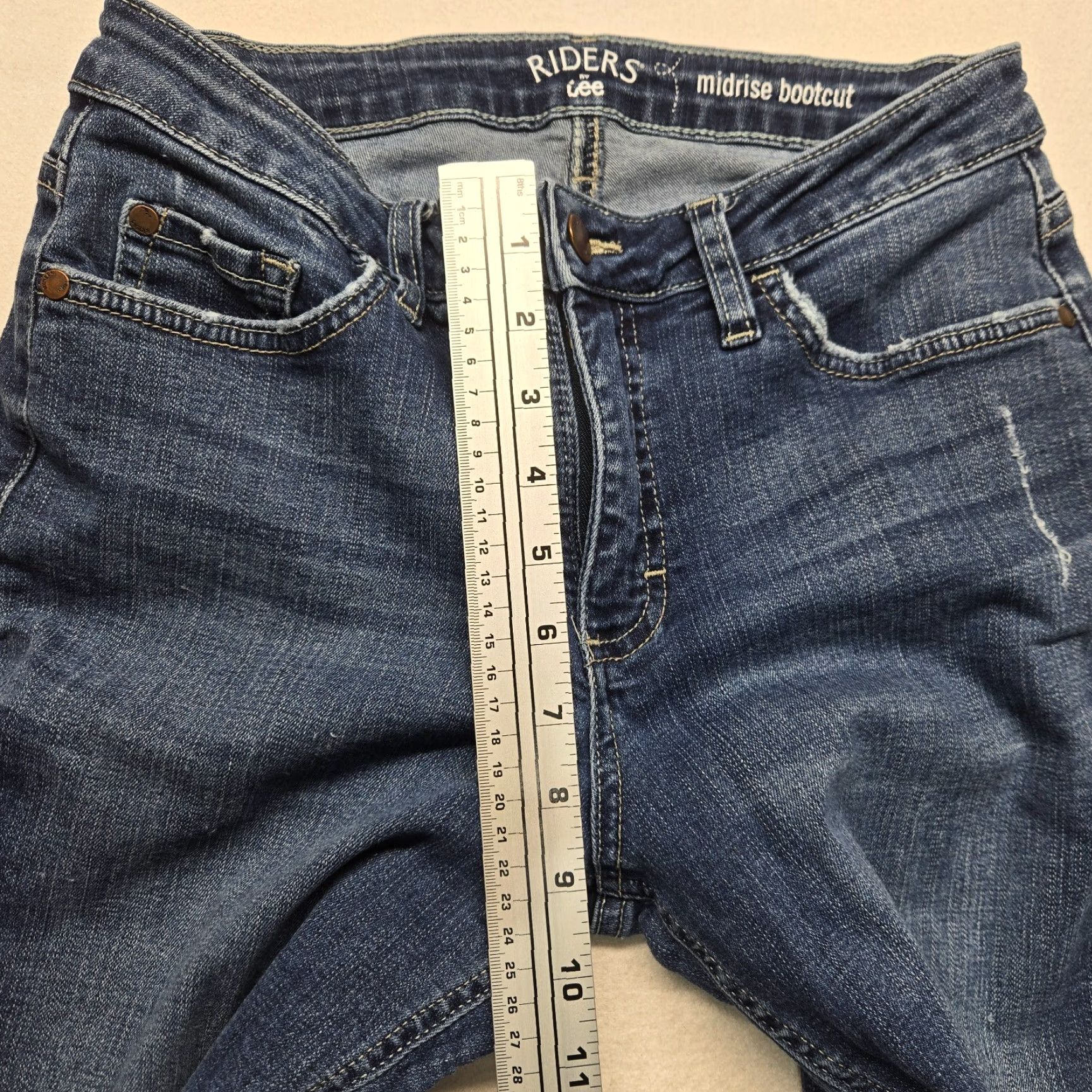 Lee Riders by LEE Jeans Blue Denim Bootcut Mid Rise Med Wash Western Adult Womens 6M Size 28" / US 6 / IT 42 - 7 Thumbnail
