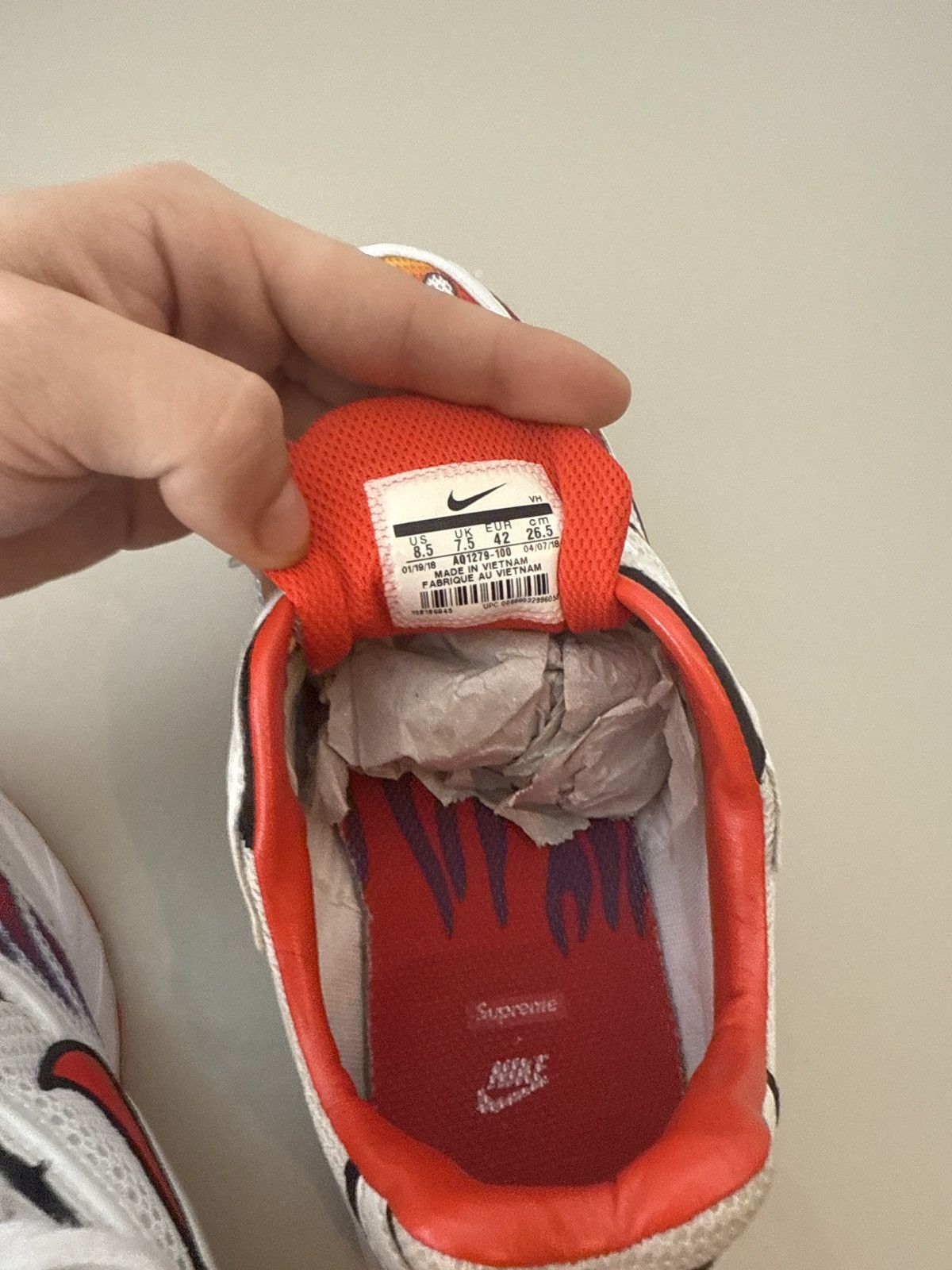 Nike × Supreme Nike Supreme Spectrum Plus Habanero Red Size US 8.5 / EU 41-42 - 7 Thumbnail