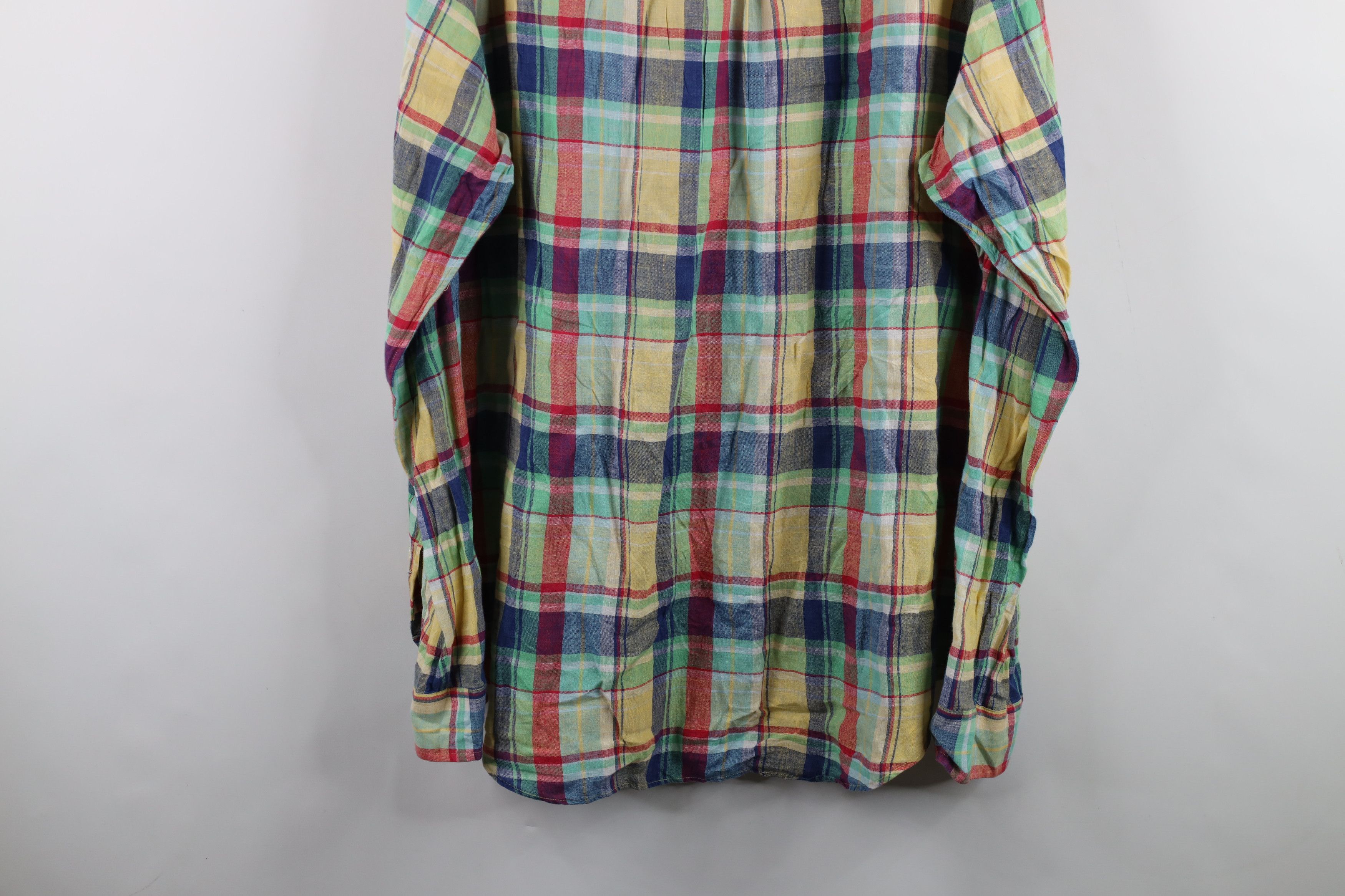 Ralph Lauren × Vintage Vintage 90s Ralph Lauren Rainbow Plaid Button Down Shirt Size US XL / EU 56 / 4 - 12 Thumbnail