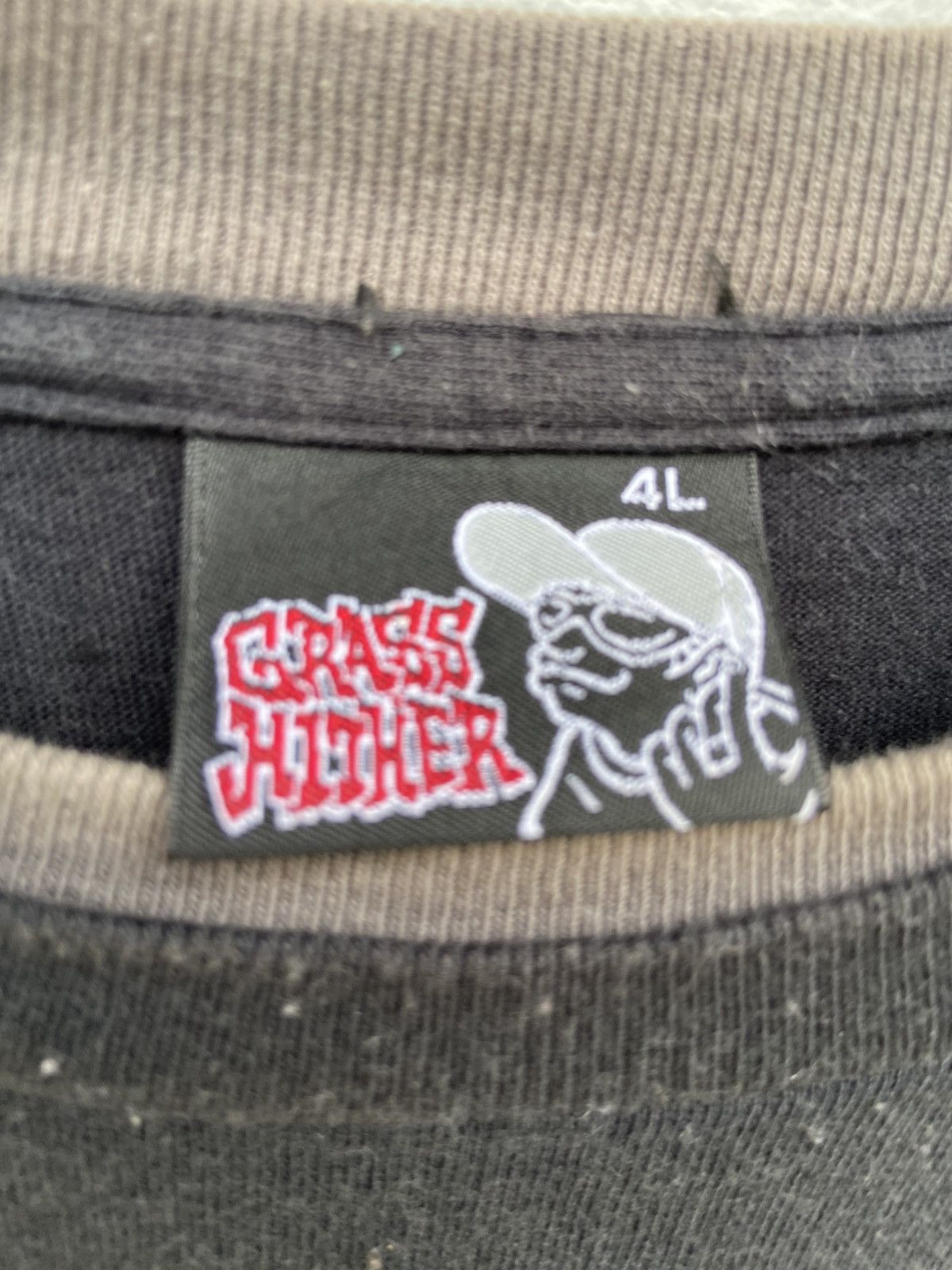 Vintage Vtg y2k Vintage Grass Hitter tee double sleeve hype beast Size US L / EU 52-54 / 3 - 10 Thumbnail